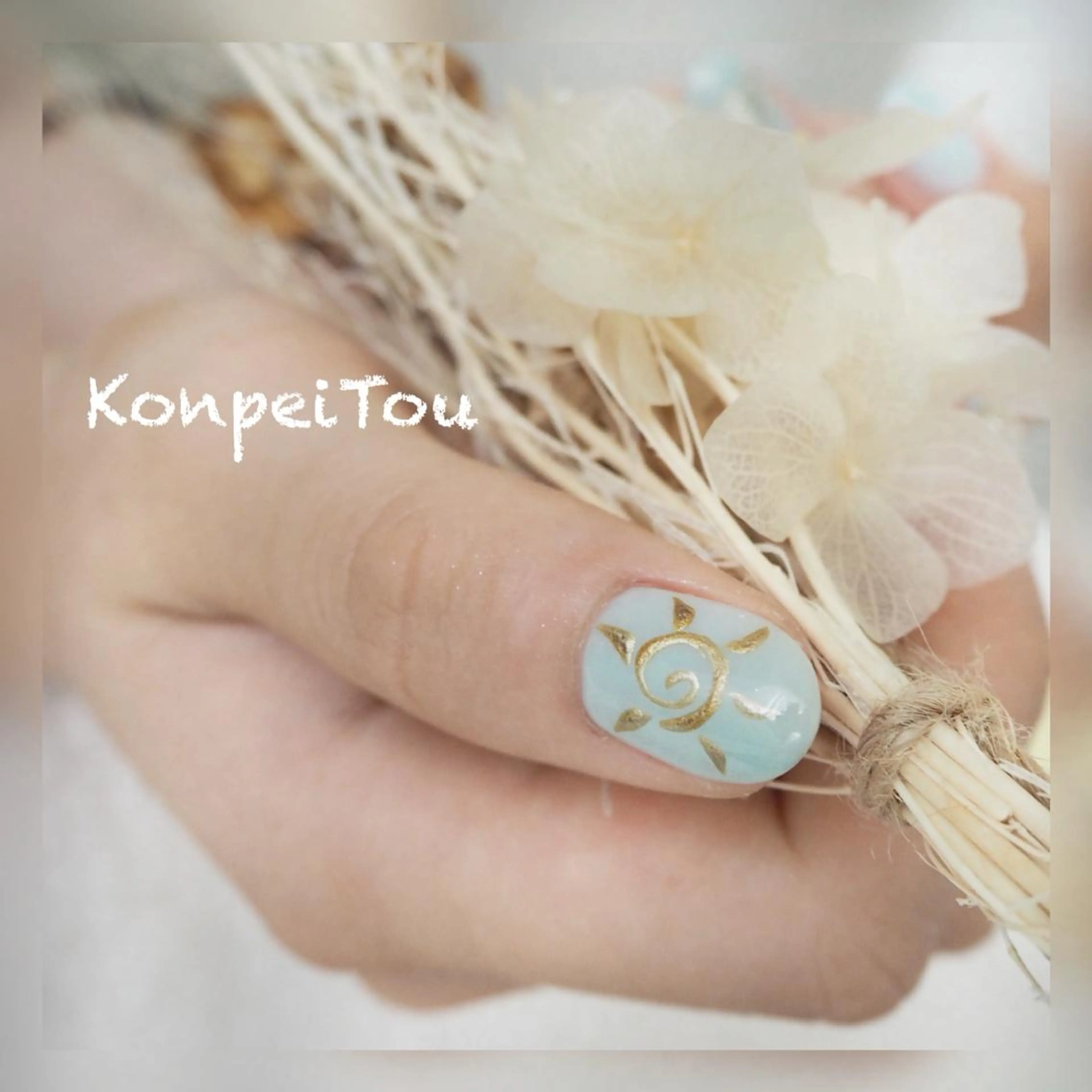 ネイル ジェルネイル グリーン ミラーネイル ハンドネイル おうちのネイルサロン　konpeiTou〜こんぺいとう〜所属・おうちのネイルサロン KonpeiTouのネイルデザイン