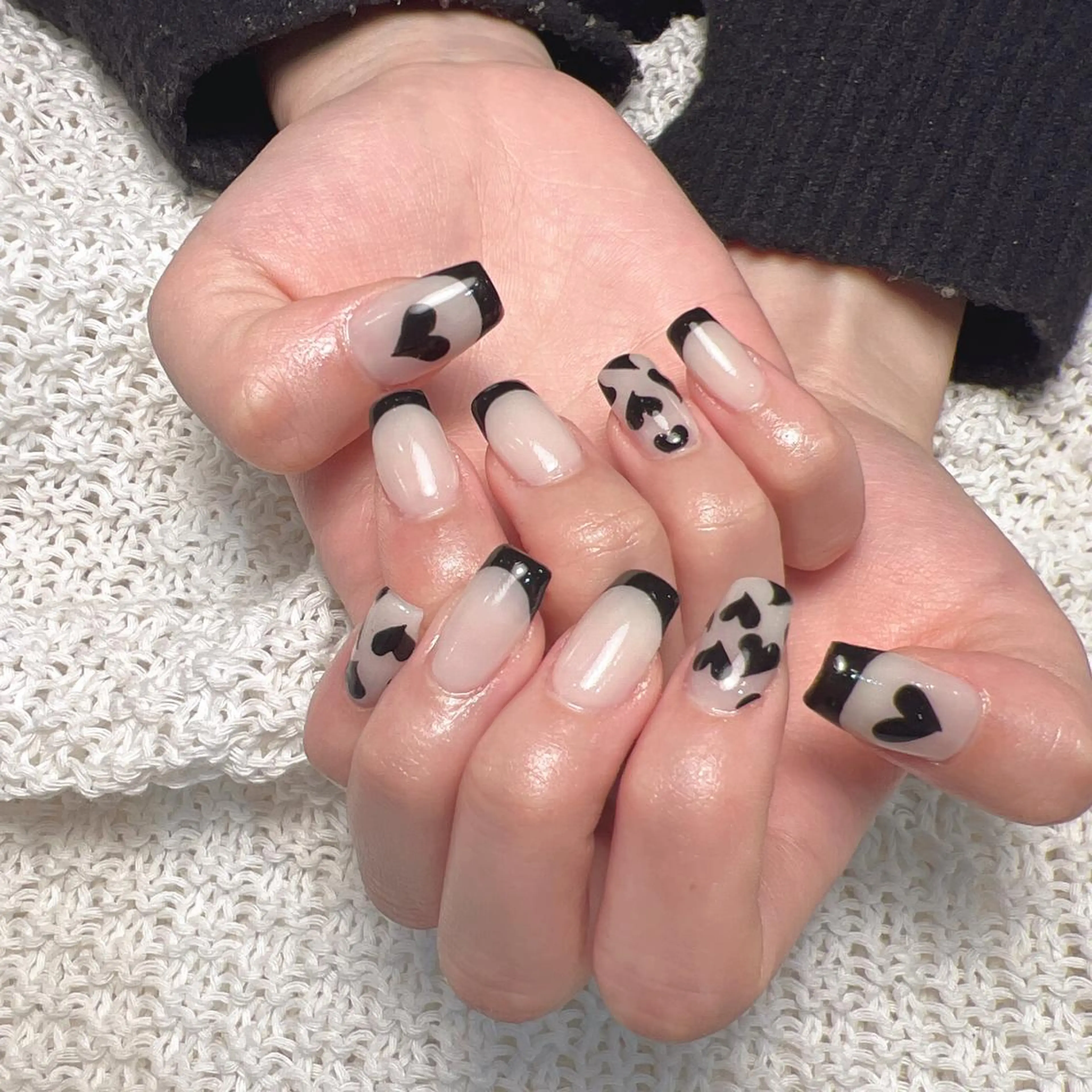 ネイル フラッシュネイル フレンチネイル ガラスフレンチ グラデーション 氷ネイル・うるうるネイル You&Me Yukiのネイルデザイン