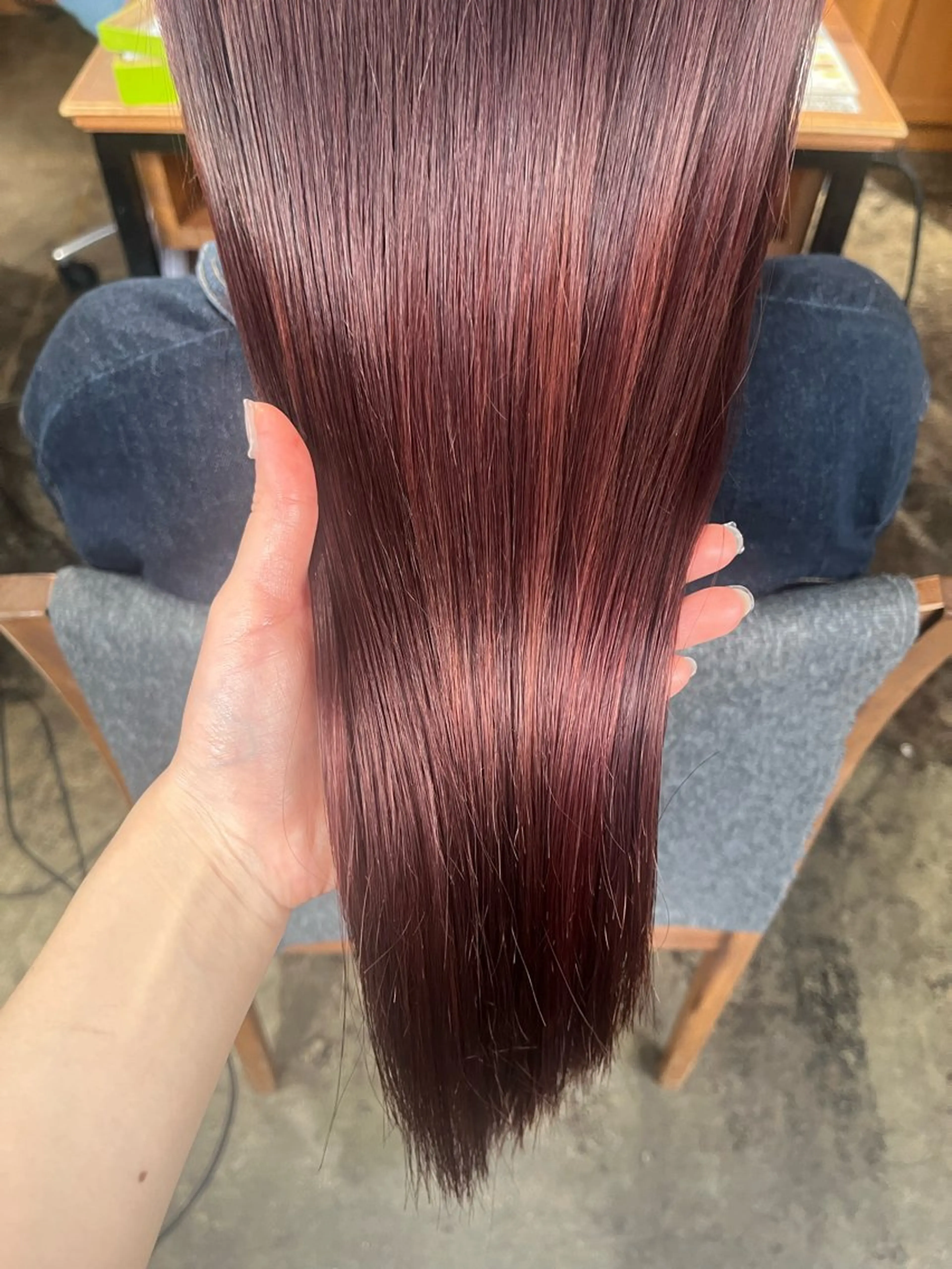 ロング カット ヘアカラー トリートメント 小顔カット/韓国 カラー🌙shikiのヘアスタイル