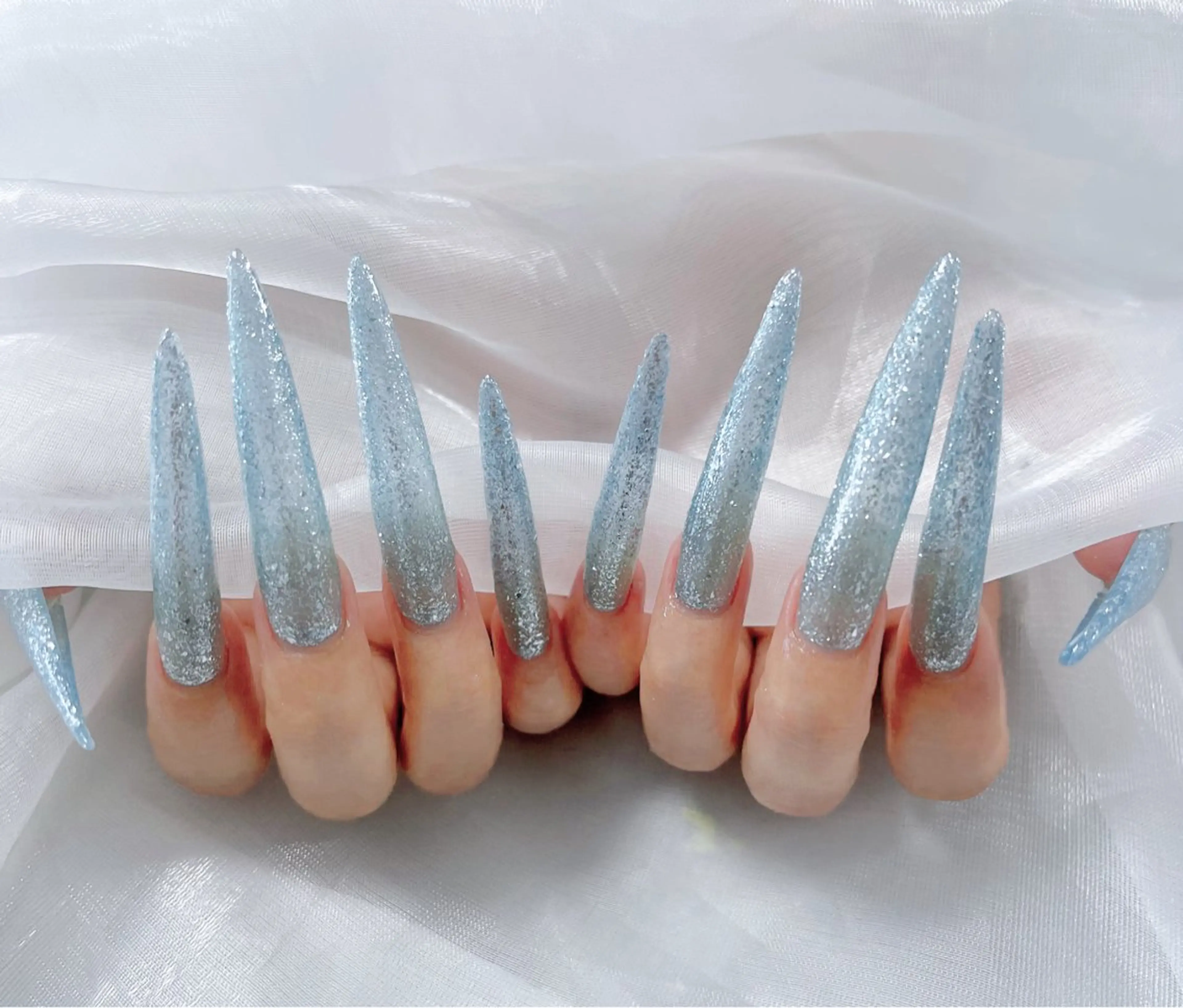 ネイル オーロラネイル クリアネイル フラッシュネイル ジェルネイル グラデーション Amee Nailsalonのネイルデザイン