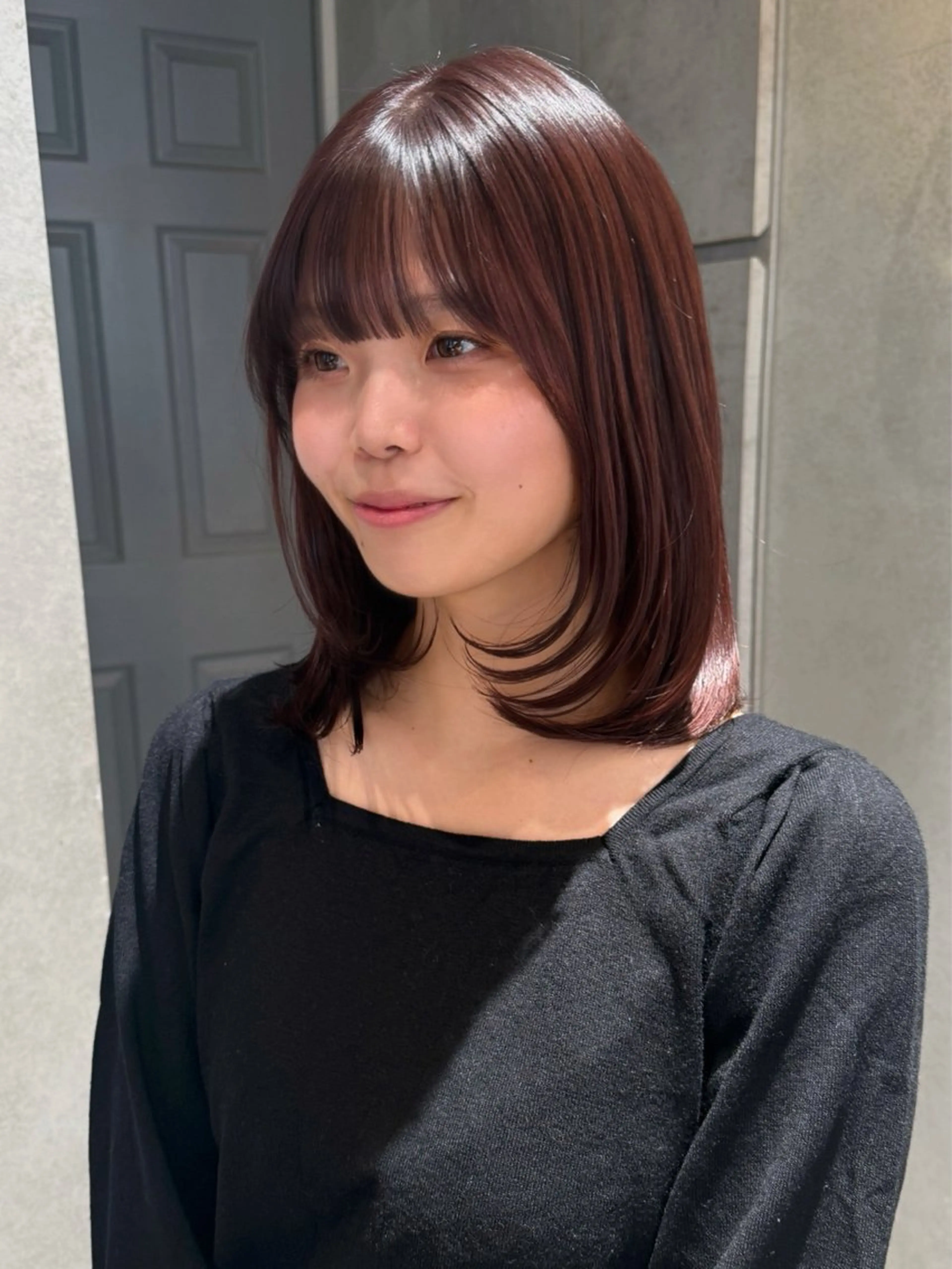 ミディアム カラー カット ヘアカラー トリートメント yuuri🎀/大宮 /韓国ヘア/レイヤーのヘアスタイル