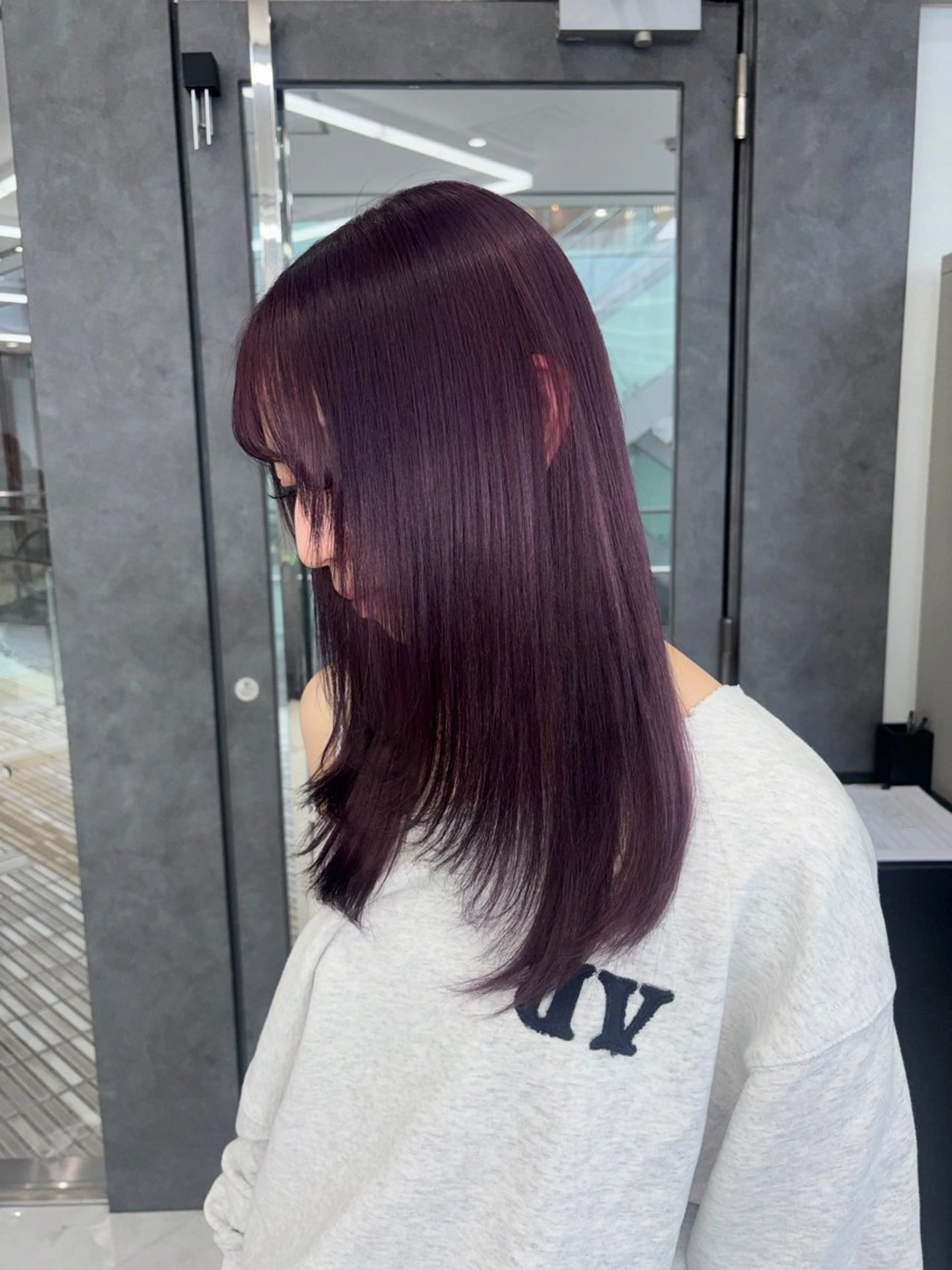 ロング カラー ヘアアレンジ カット ヘアカラー トリートメント ハッシュカット/ ミルクティー/ みうのヘアスタイル