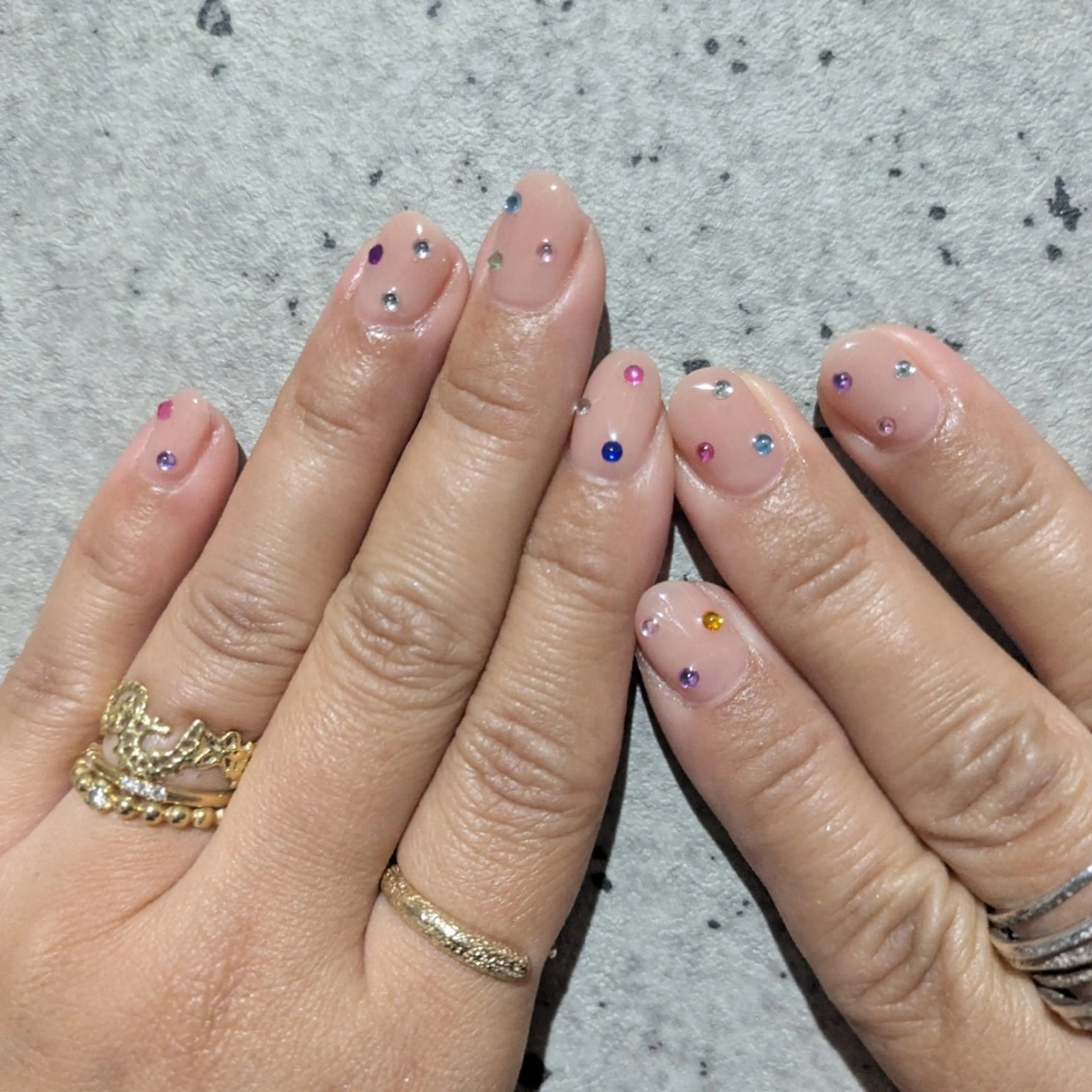 ネイル ワンカラーネイル ストーンネイル as.nail あやのネイルデザイン