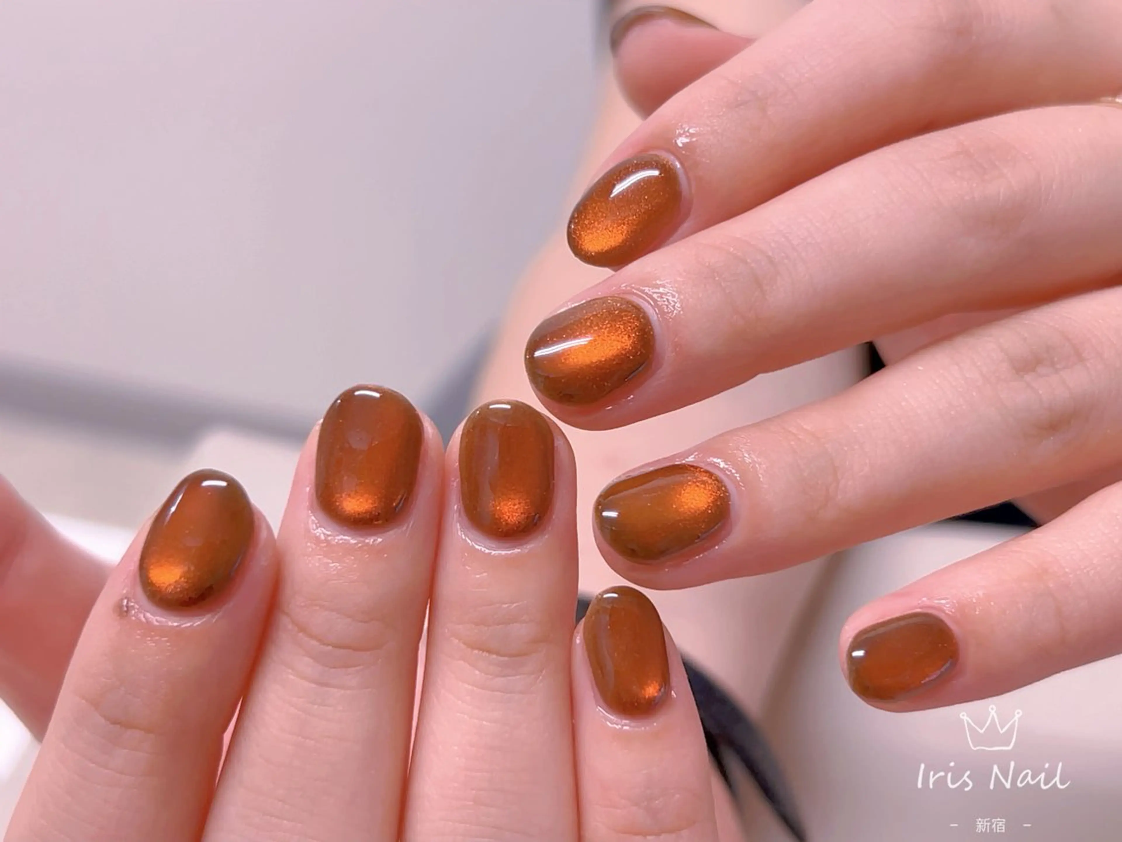 ネイル フレンチネイル ジェルネイル グラデーション 韓国ネイル マグネットネイル ハンドネイル 【長さ出し】 IRIS NAILのネイルデザイン