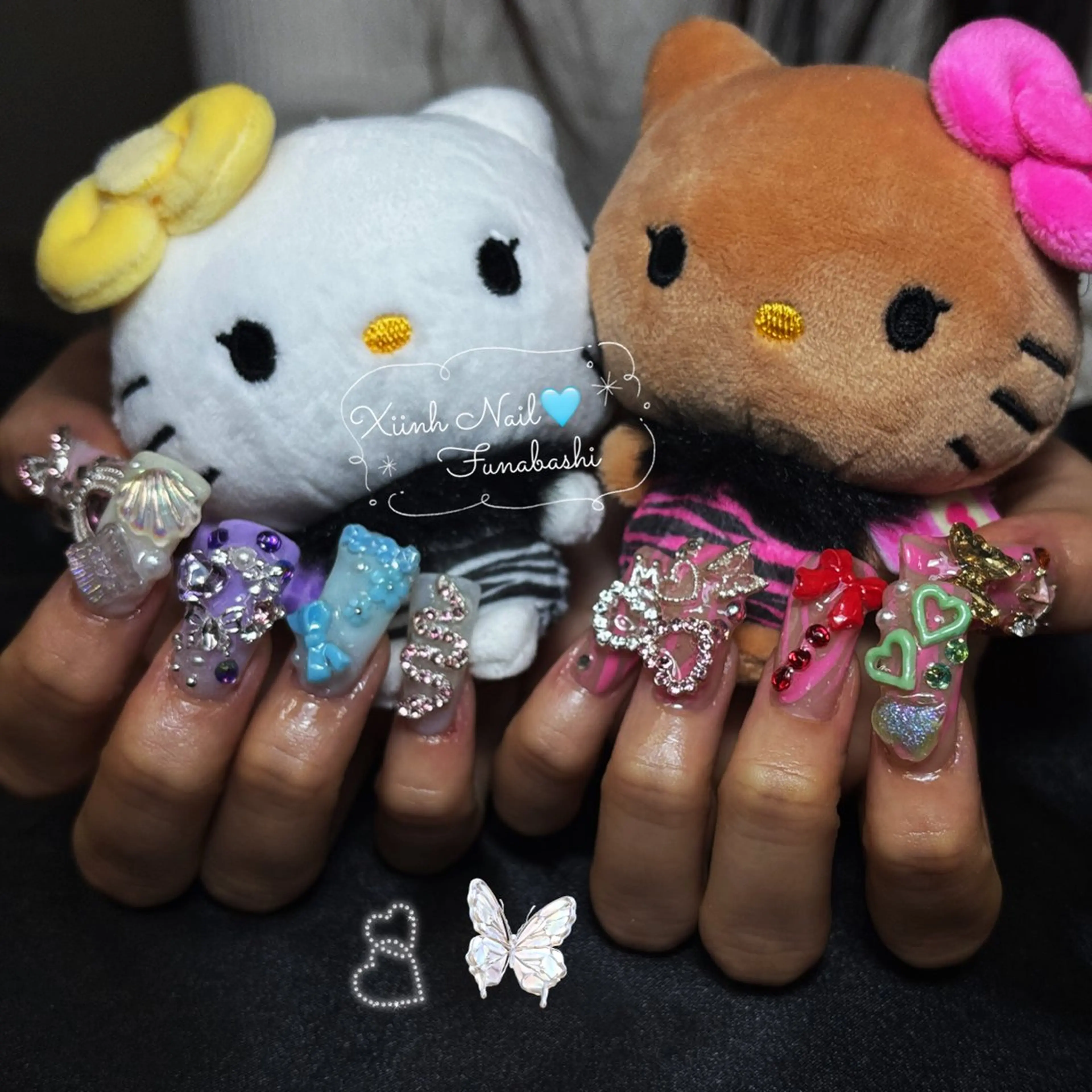 ネイル チークネイル 桜ネイル 長さ出し フットネイル ジェルネイル ハンドネイル XIINH NAIL SALONのネイルデザイン