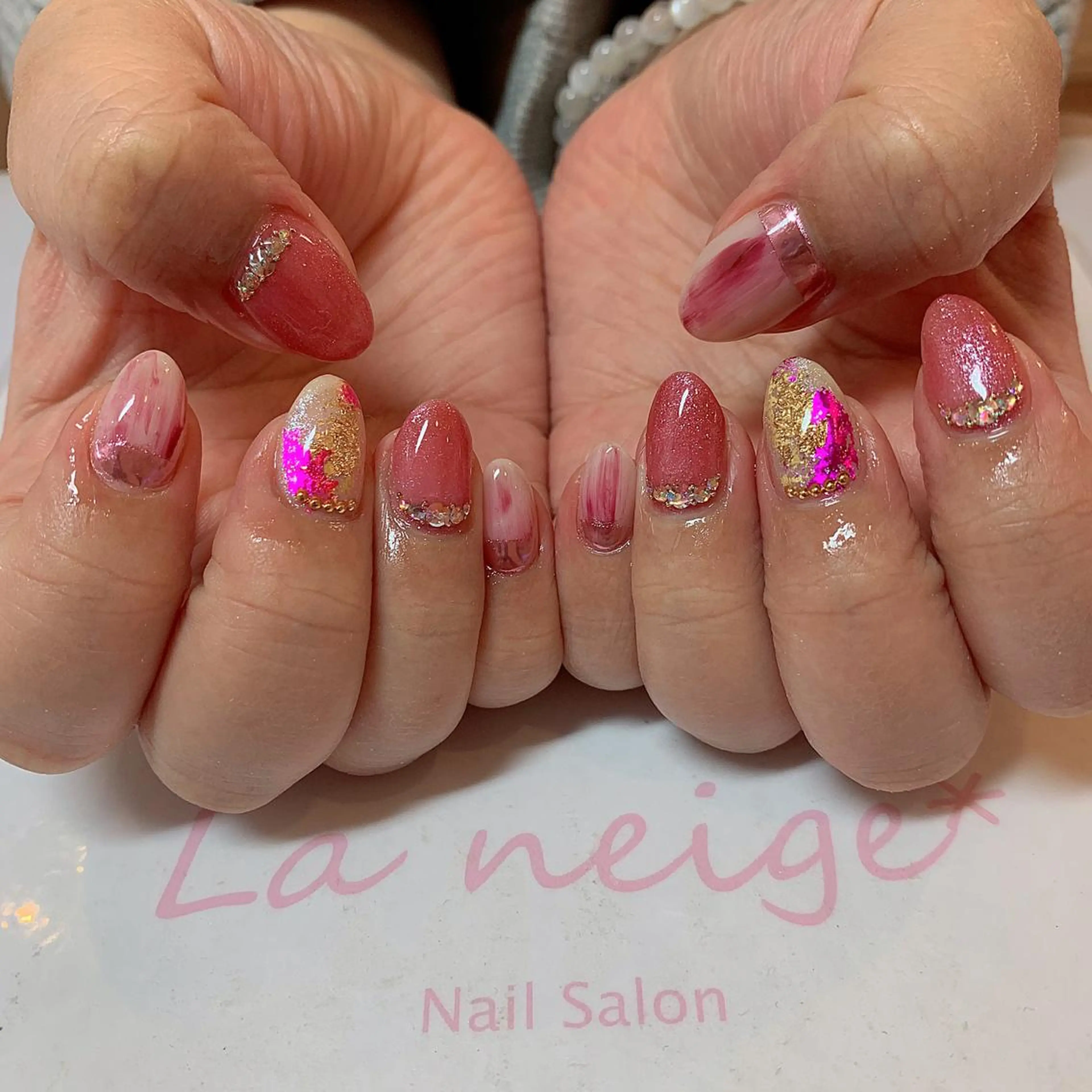 ネイル La neige* yuki 🥯🍑のネイルデザイン