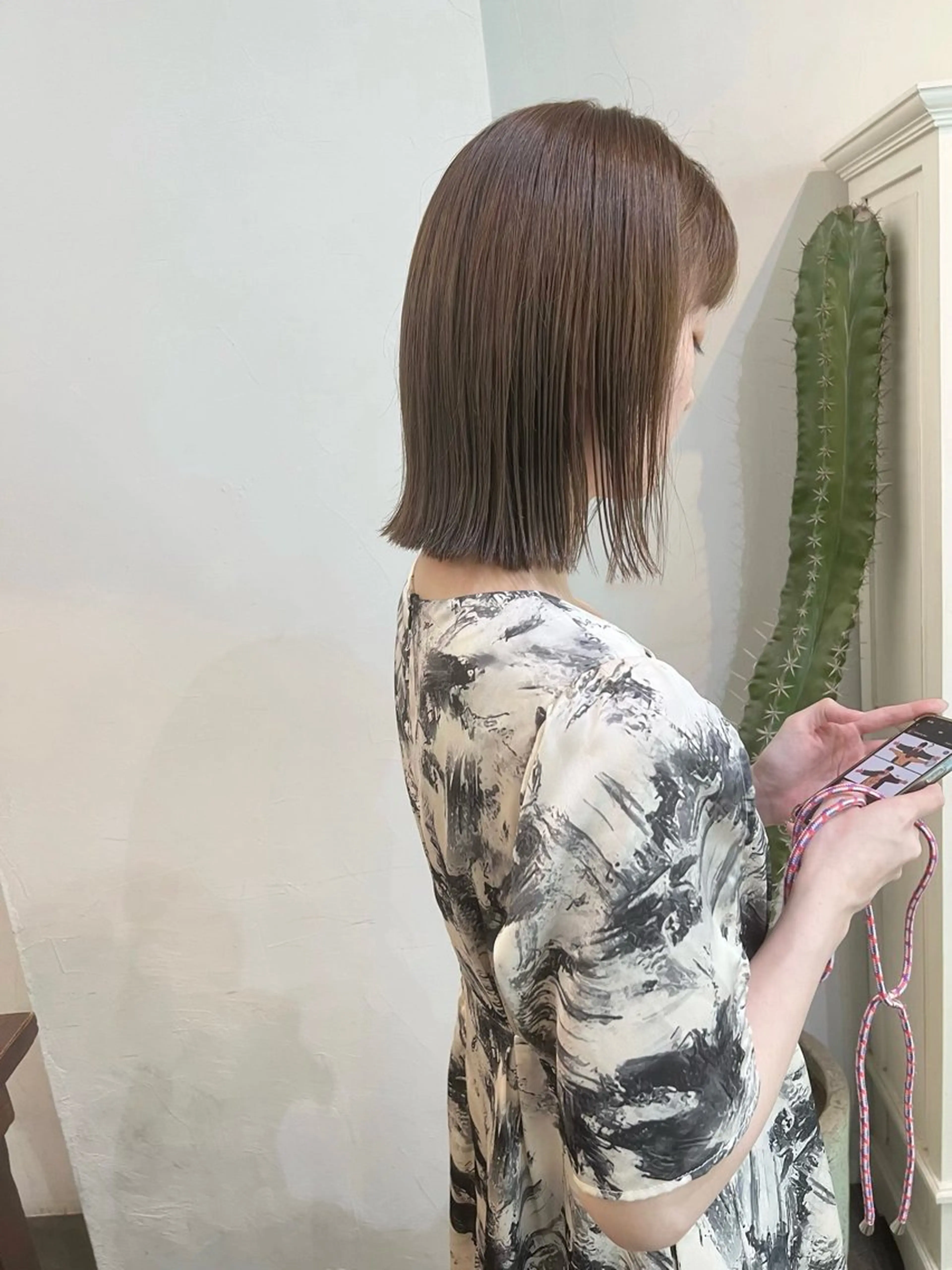 ショート カラー ベージュカラー ブリーチ ブラウンカラー ブラウンベージュ 透明感カラー カット ヘアカラー 千葉 郁也のヘアスタイル