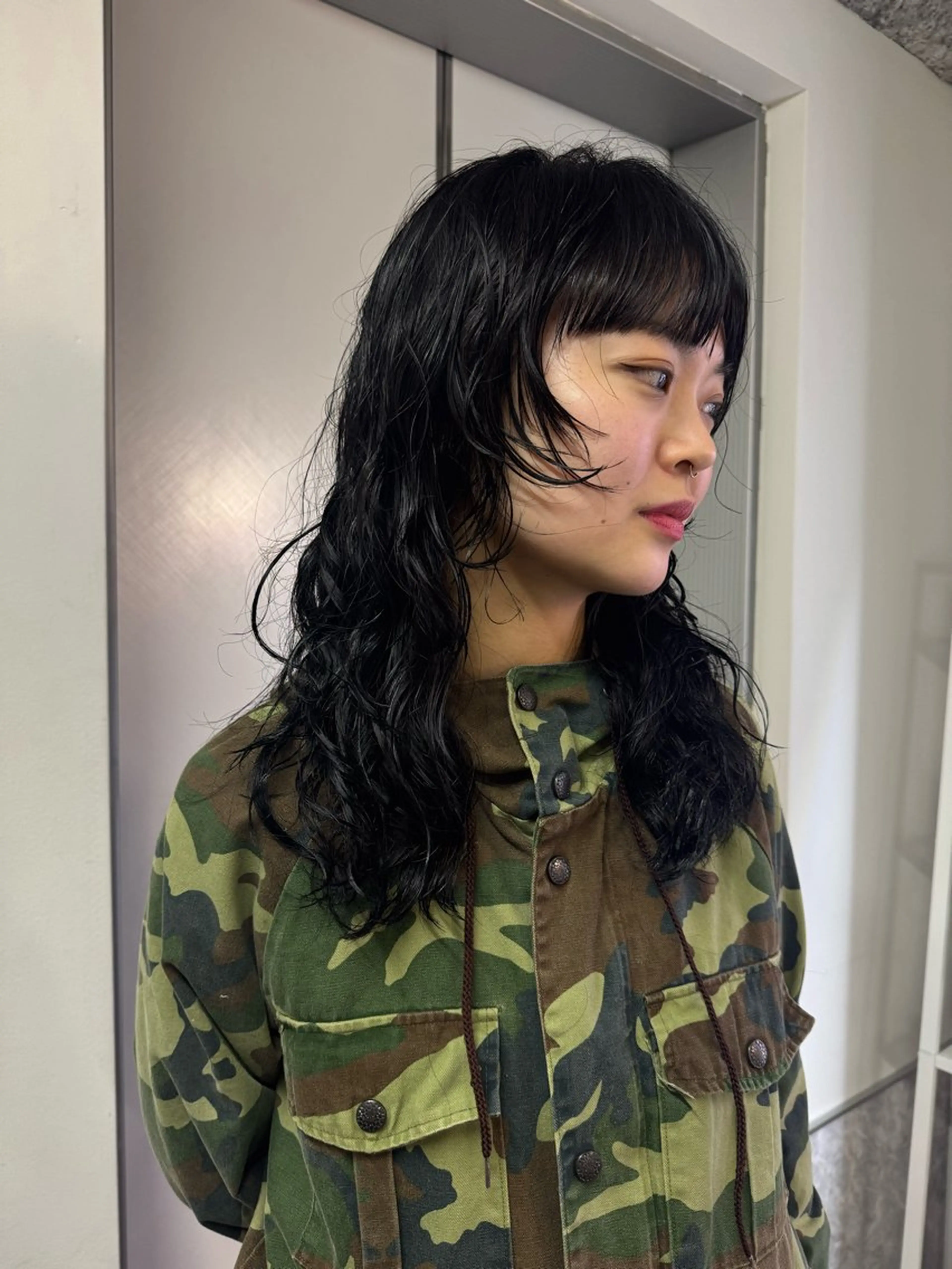 ロング パーマ カット パーマ トリートメント 新宿/髪質改善/ レイヤー/サカキのヘアスタイル