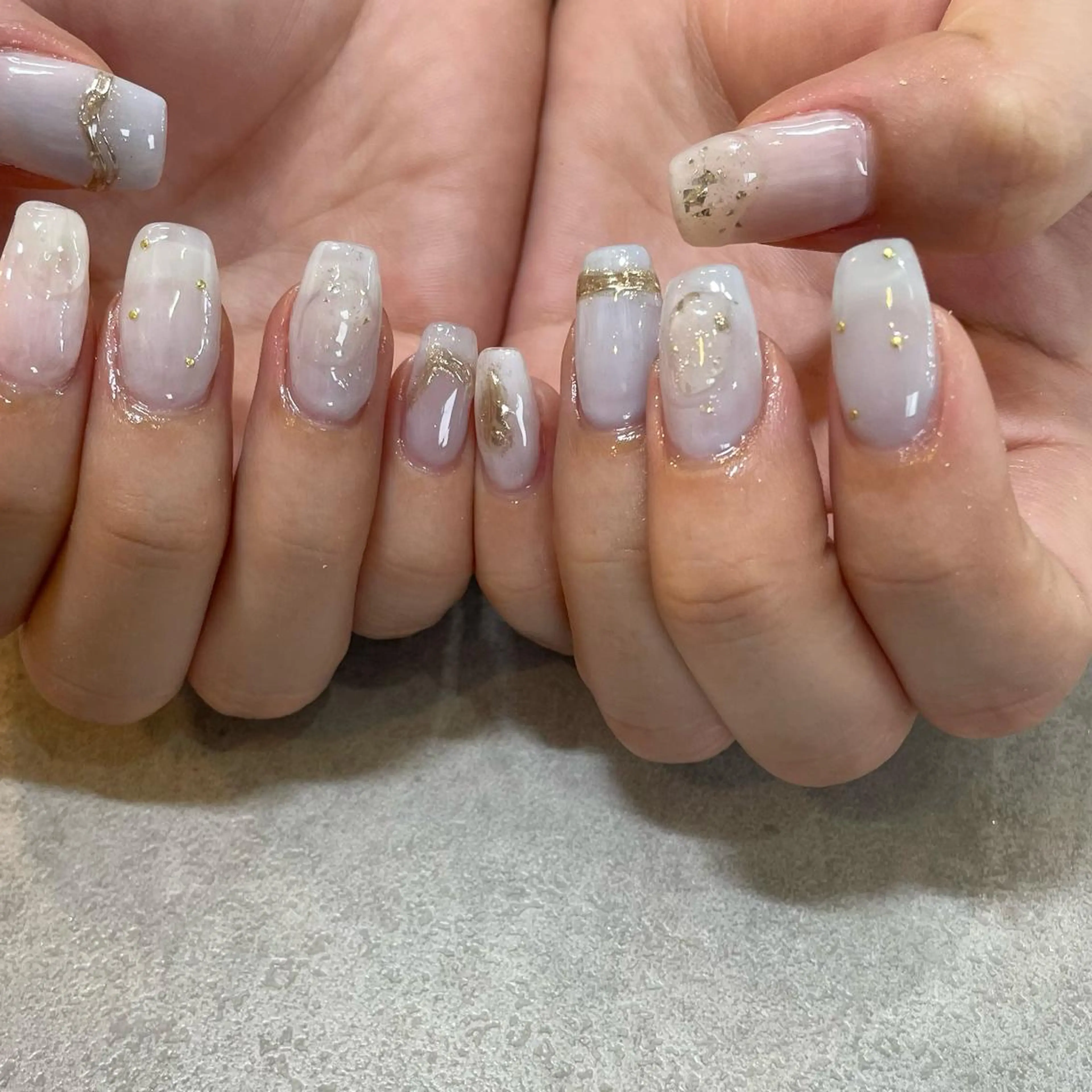 ネイル 水色 Nail Salon Gummi.のネイルデザイン