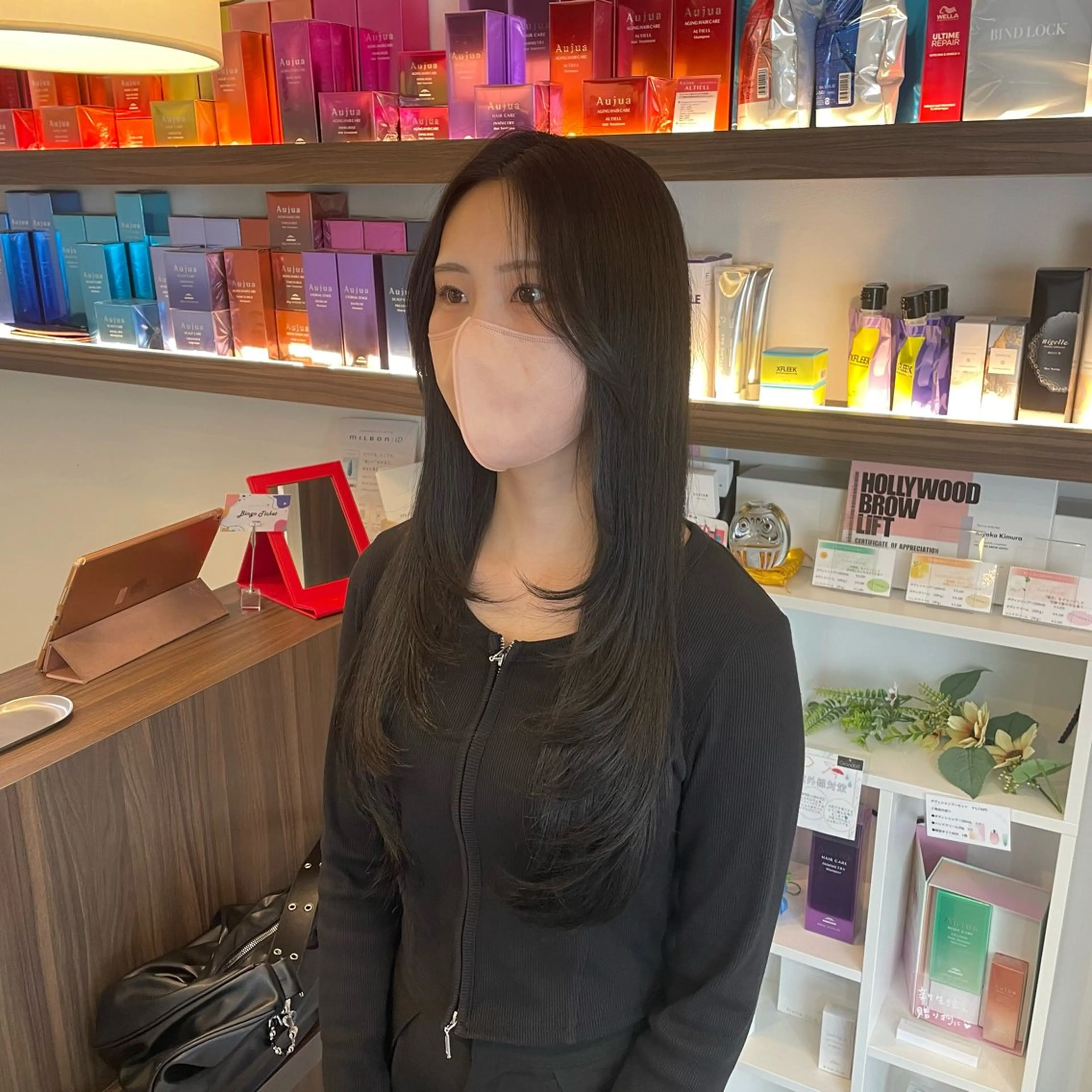 ロング 韓国風ヘア 川原 飛奈のヘアスタイル