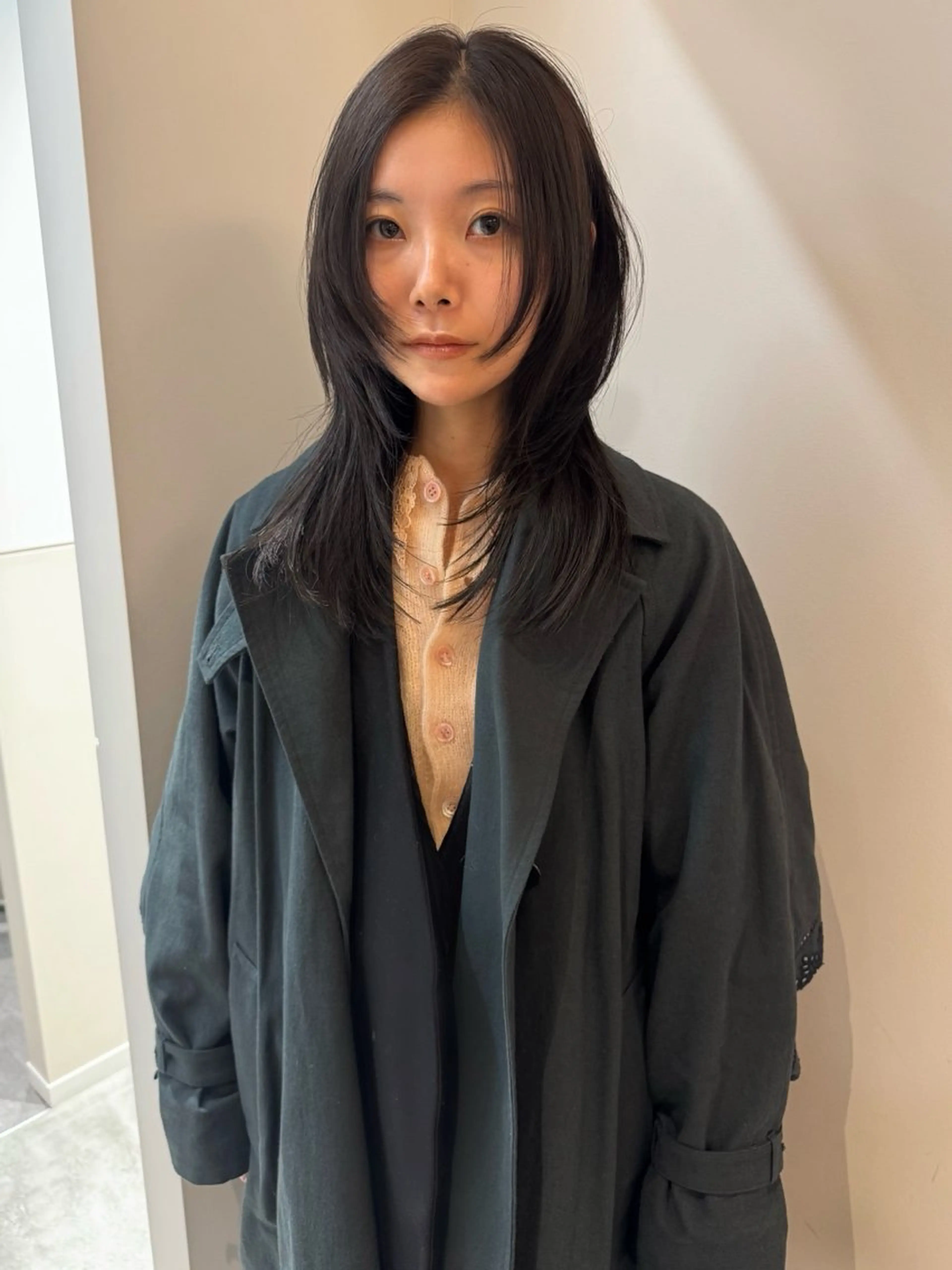 ミディアム カラー パーマ ミディアムパーマ カット パーマ misa___boo MISAのヘアスタイル