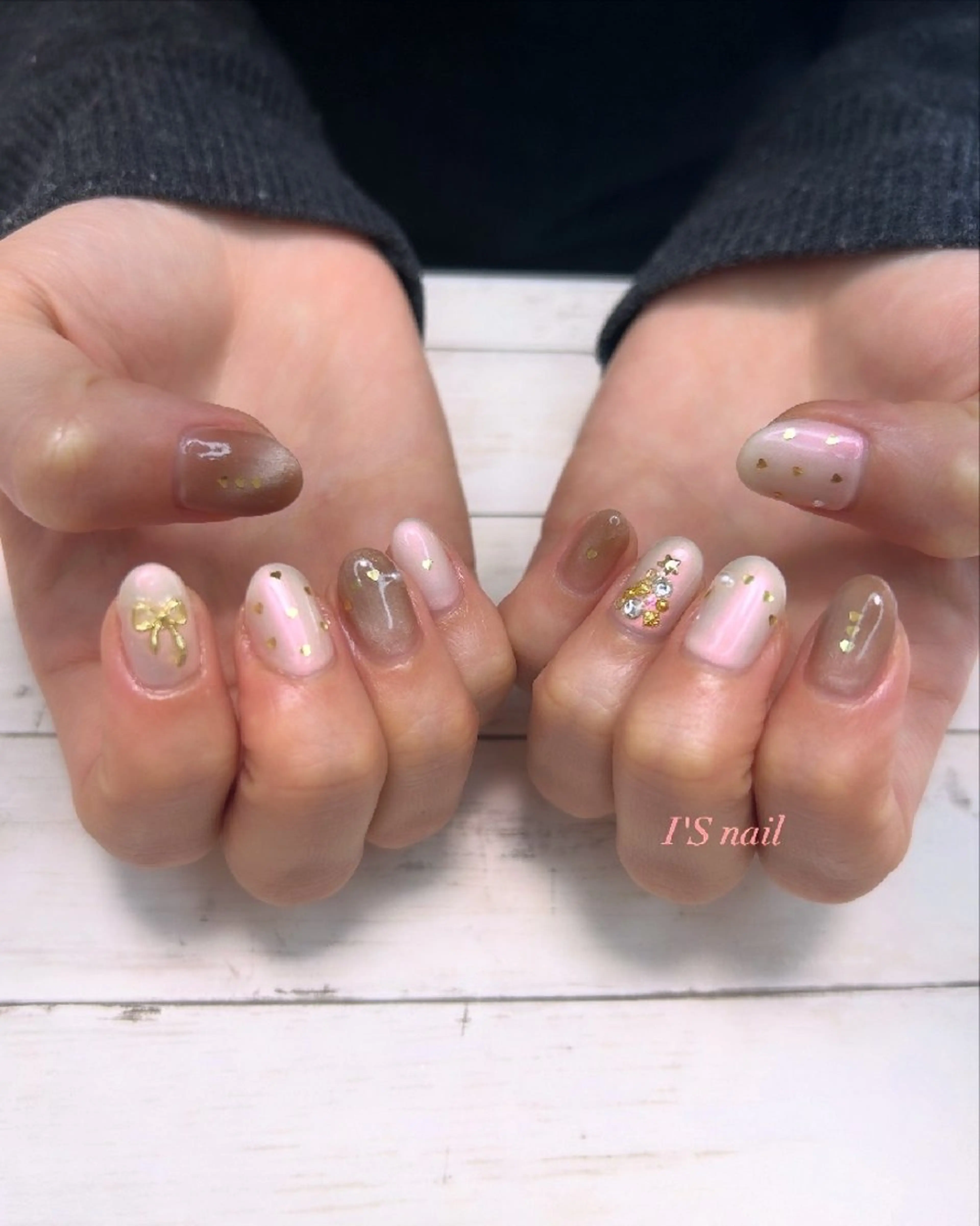 ネイル ハート ハンドネイル I'S nail 佐野のネイルデザイン