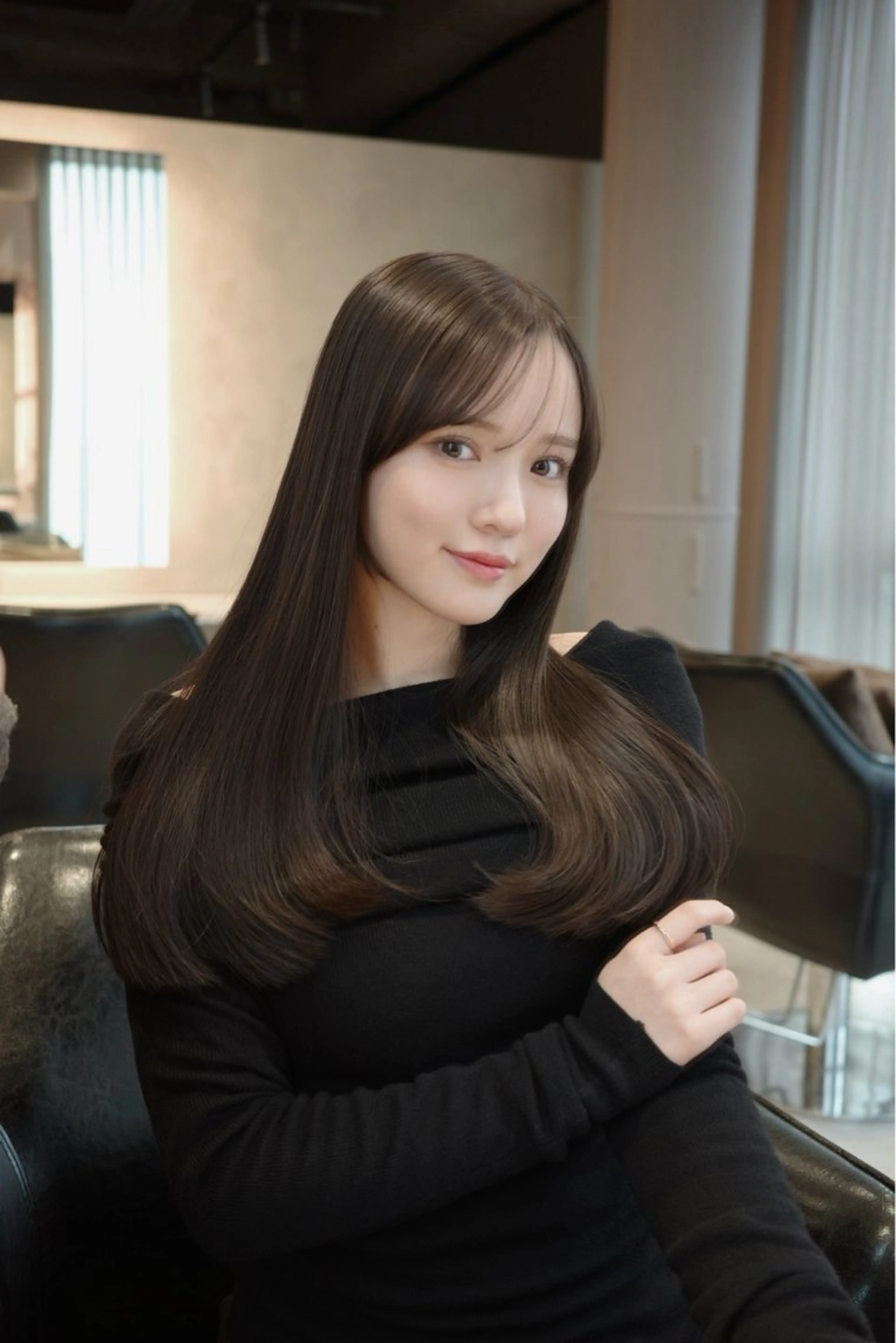 ロング レイヤーカット トリートメント L'EANE THE TOKYO所属・美顔形成カット｜青山 髪質改善｜三浦秀太郎のヘアスタイル