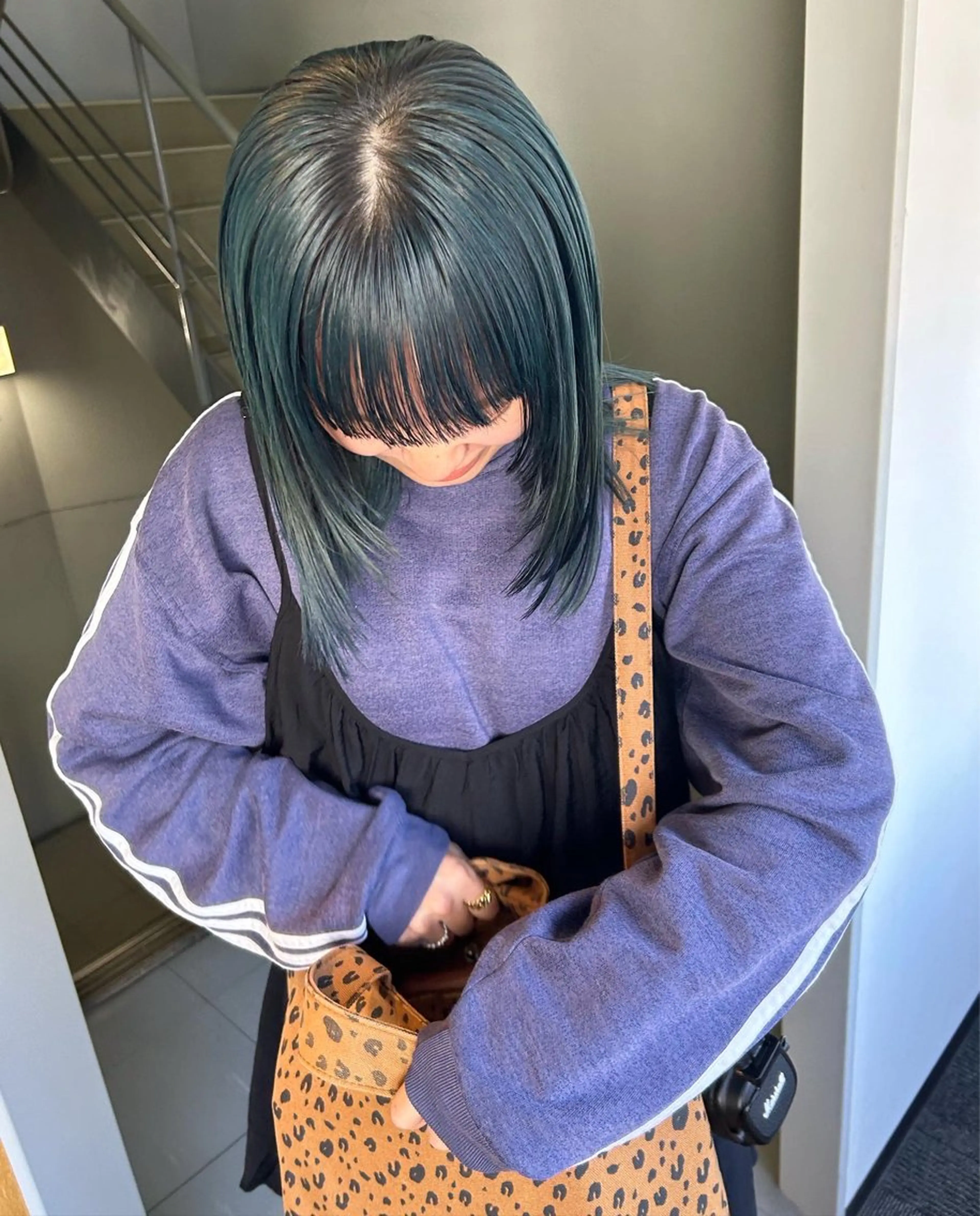 ミディアム カラー パーマ ヘアアレンジ 髪と音処　マトぺ所属・デザインカラー/ボブ ブリーチカラー/ユリのヘアスタイル