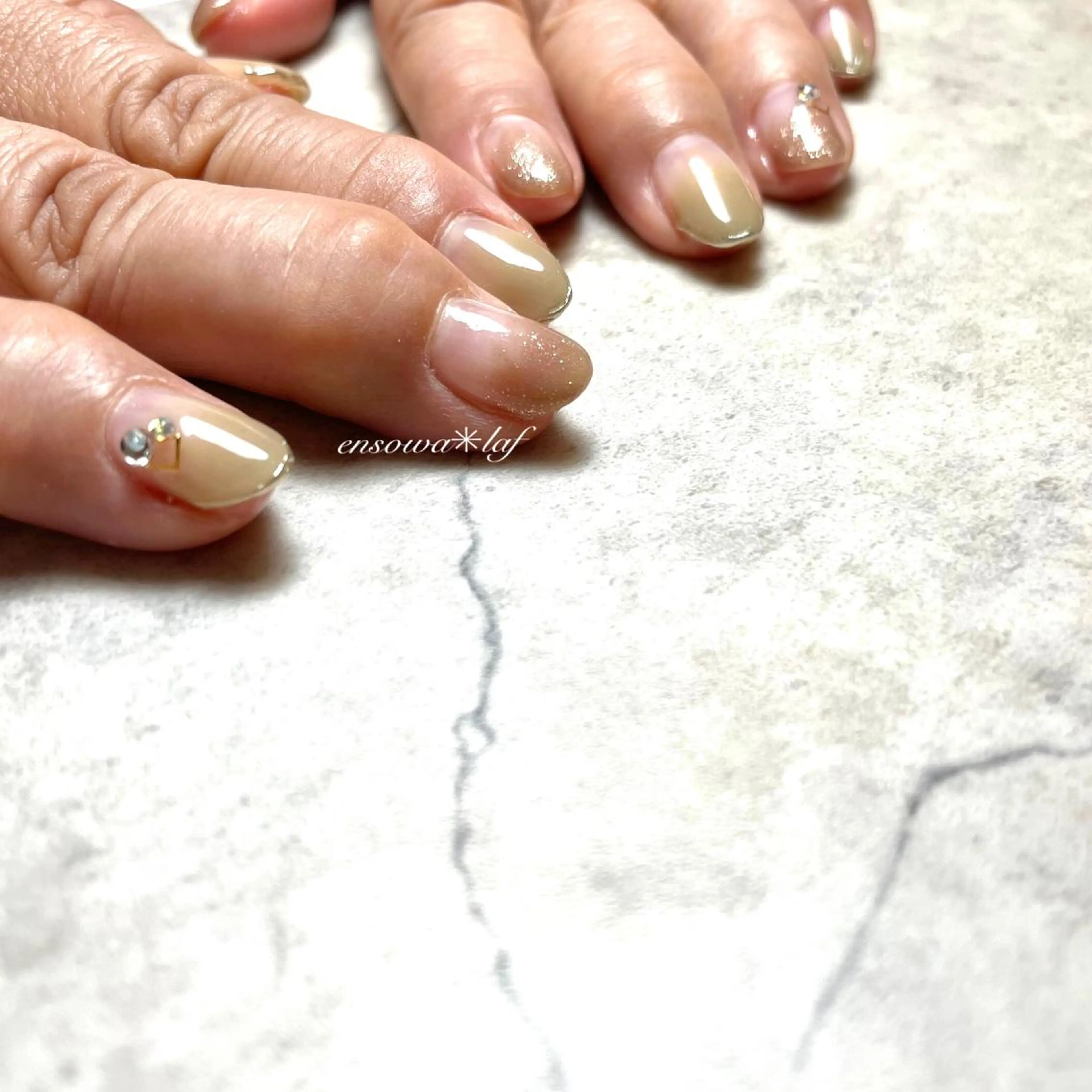 ネイル アートネイル ジェルネイル メンズネイル ニュアンスネイル ワンカラーネイル ensowa✱laf NAILのネイルデザイン