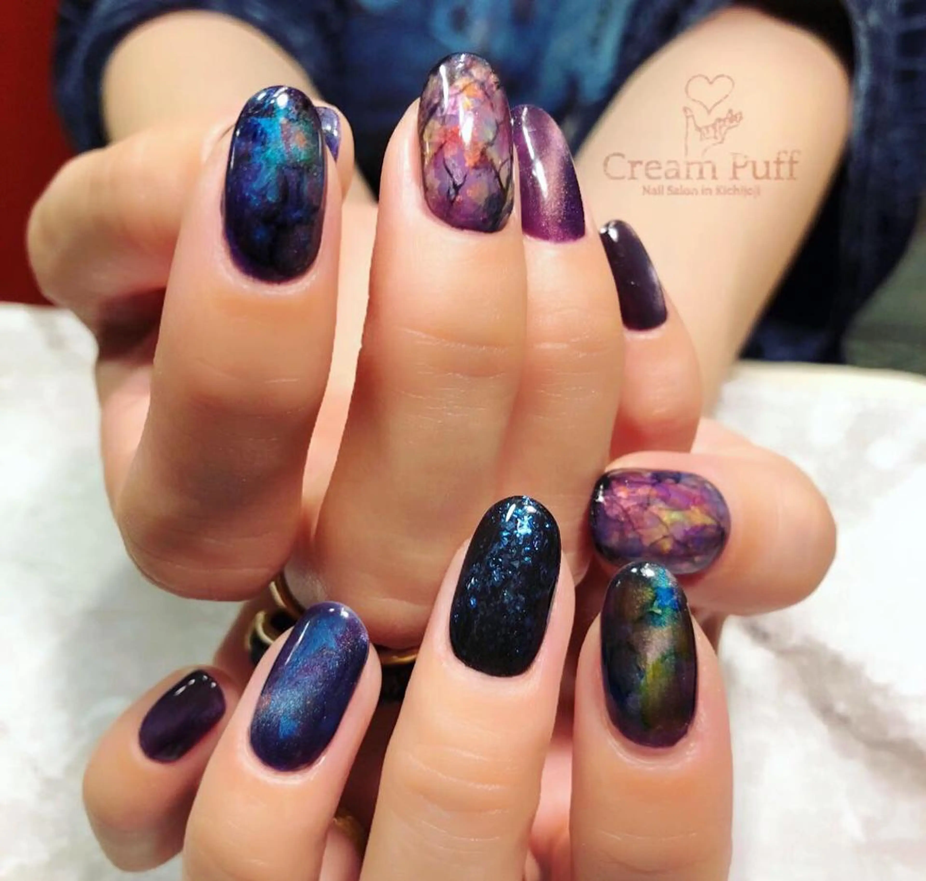 ネイル ジェルネイル マグネットネイル HAMANO MIKAのネイルデザイン