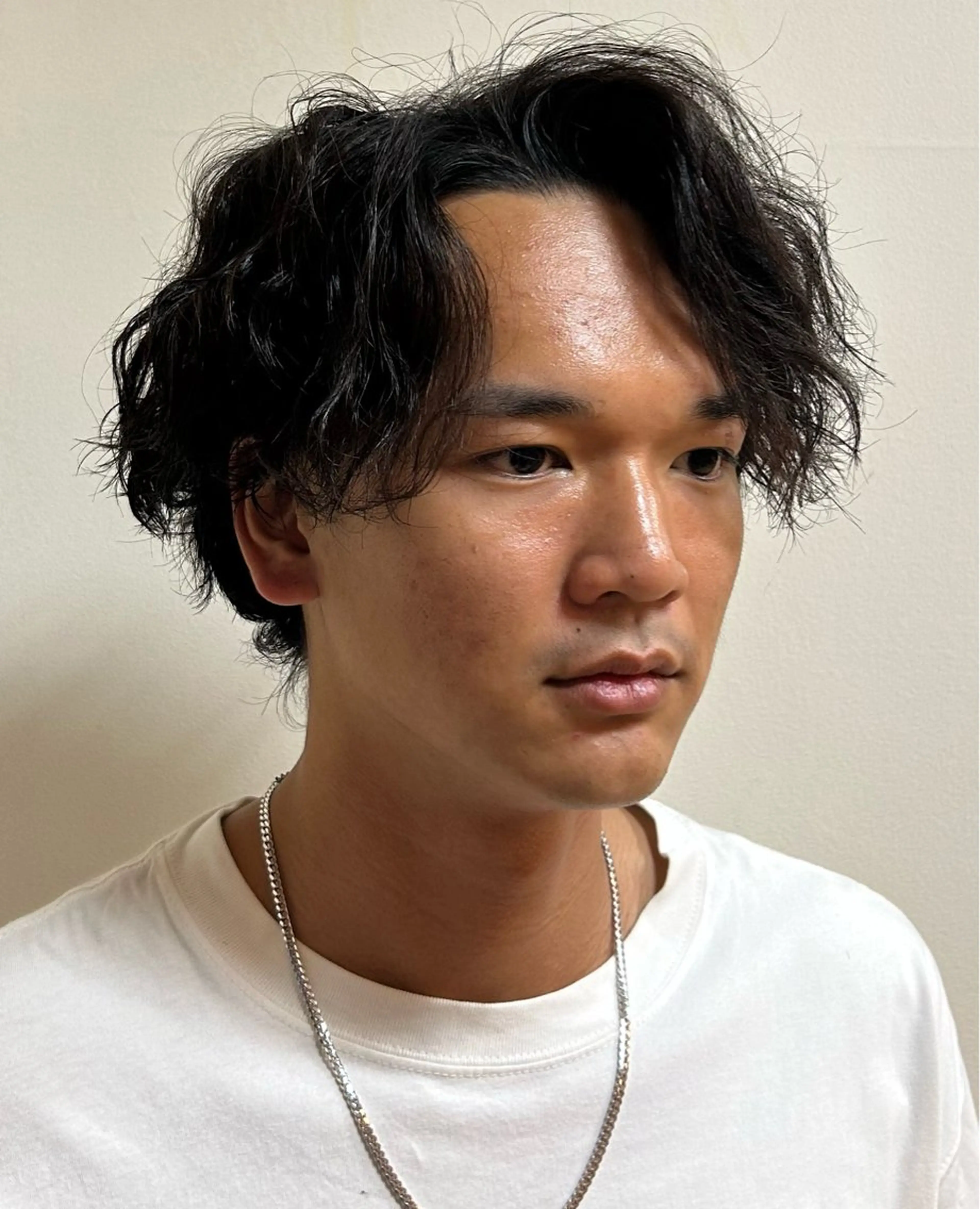 ミディアム パーマ メンズ カット パーマ 間中竜生 #メンズ特化のヘアスタイル