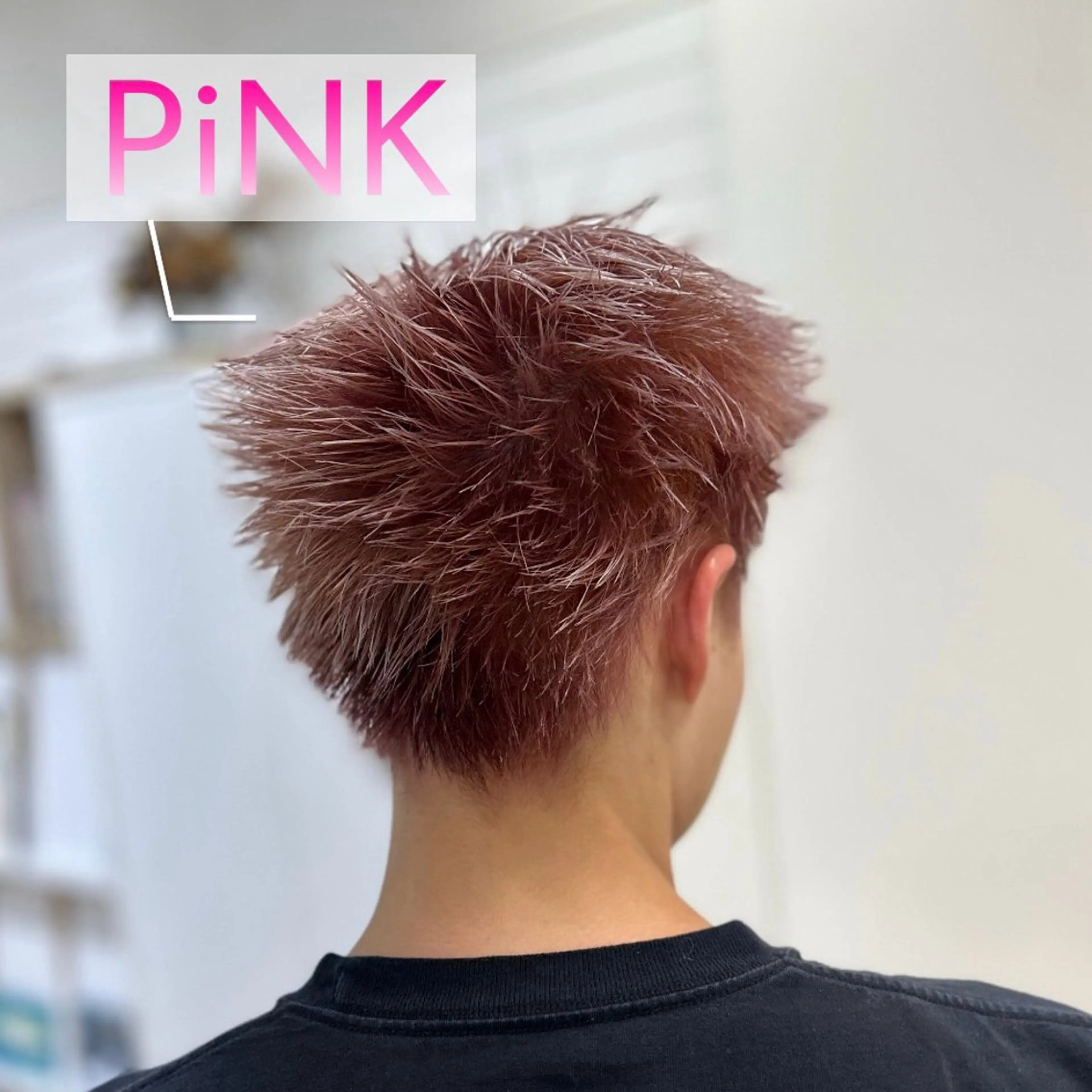 カラー ブリーチ 透明感カラー ピンクカラー ヘアカラー 冬の透明感カラー／ ハラのヘアスタイル