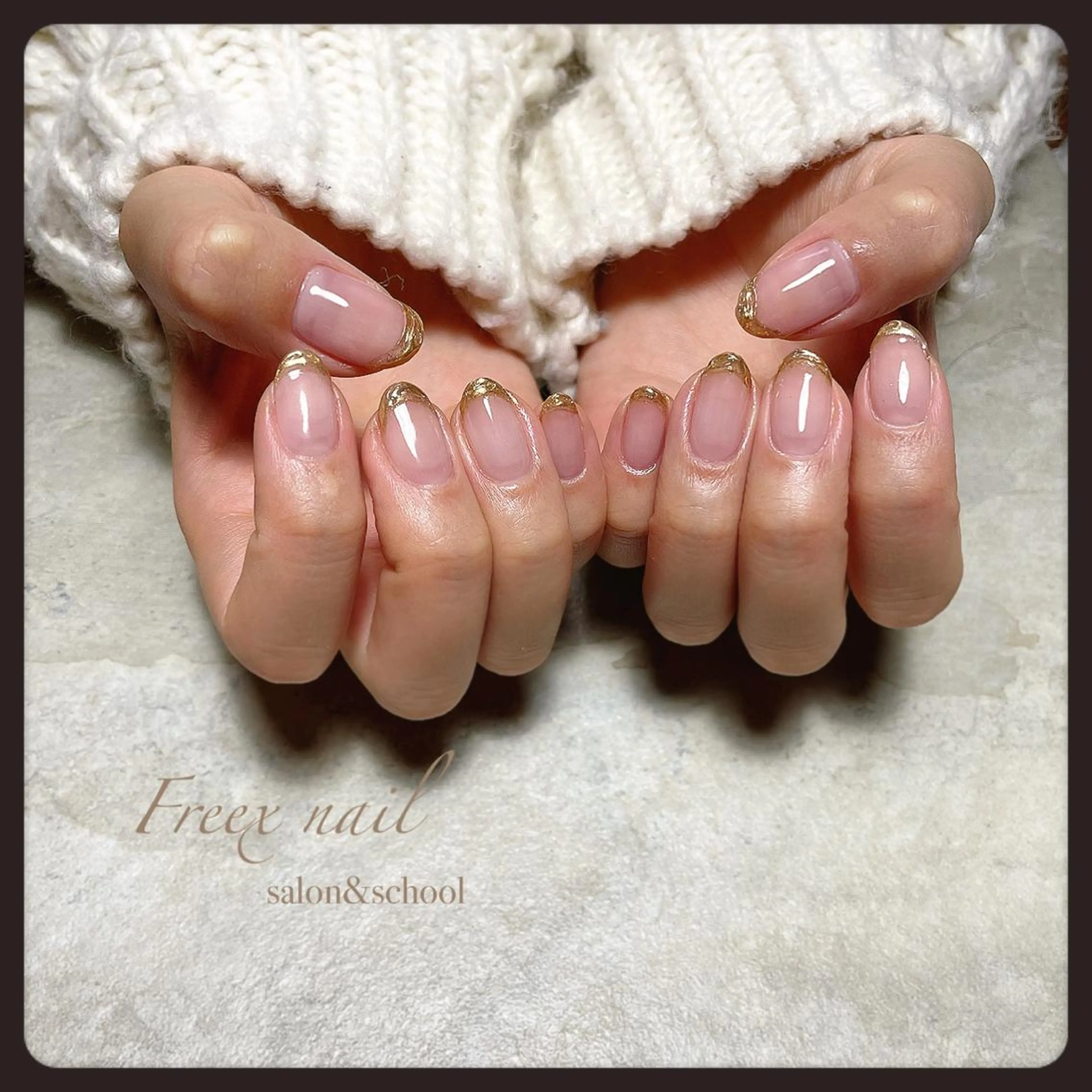 ネイル フレンチネイル ミラーネイル ハンドネイル ハンドケア Freex nail所属・freex nail /ニュアンス/個性派のネイルデザイン