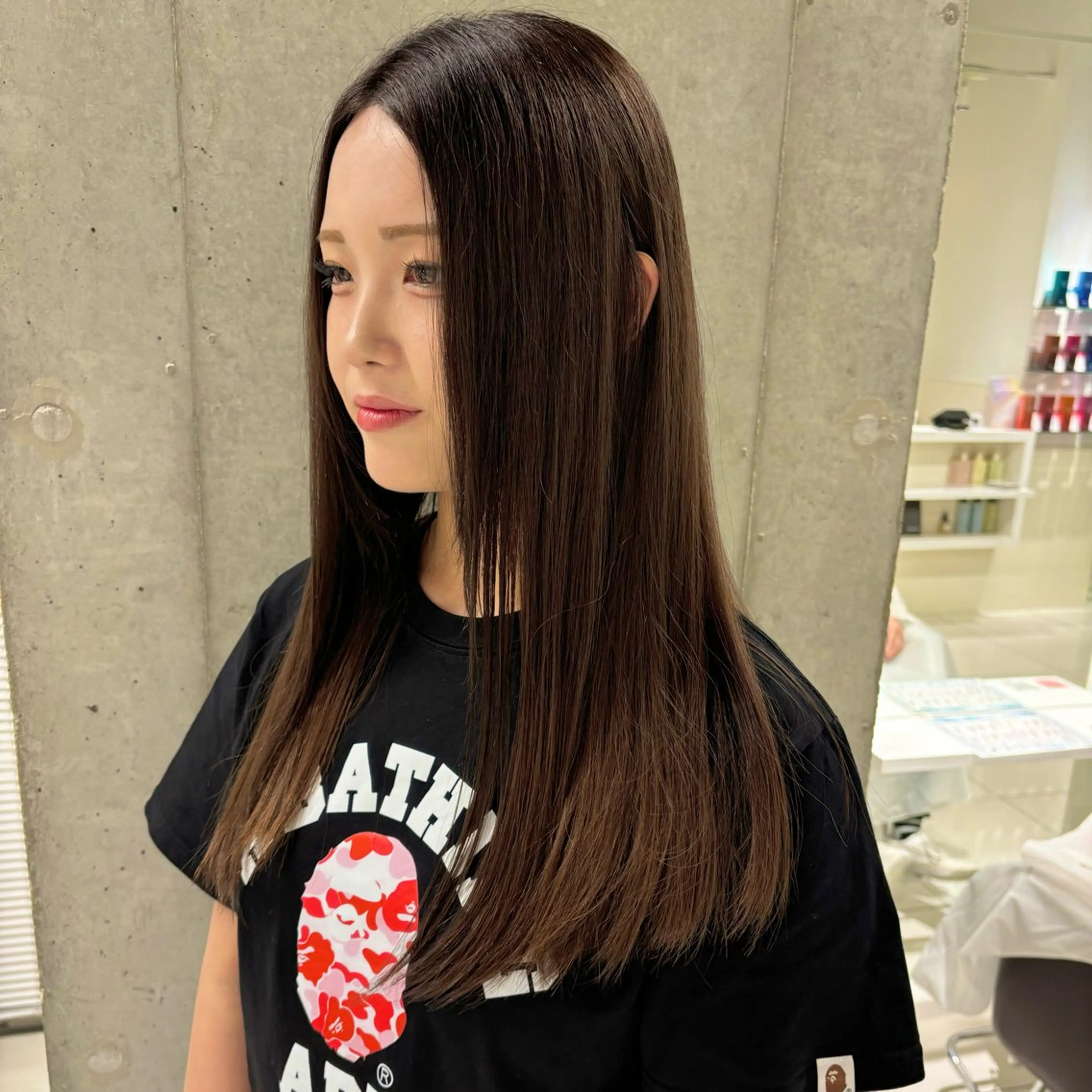 セミロング カラー ブリーチ 透明感カラー ヘアカラー トリートメント Miyu🎀レイヤー ／透明感カラー🪽のヘアスタイル