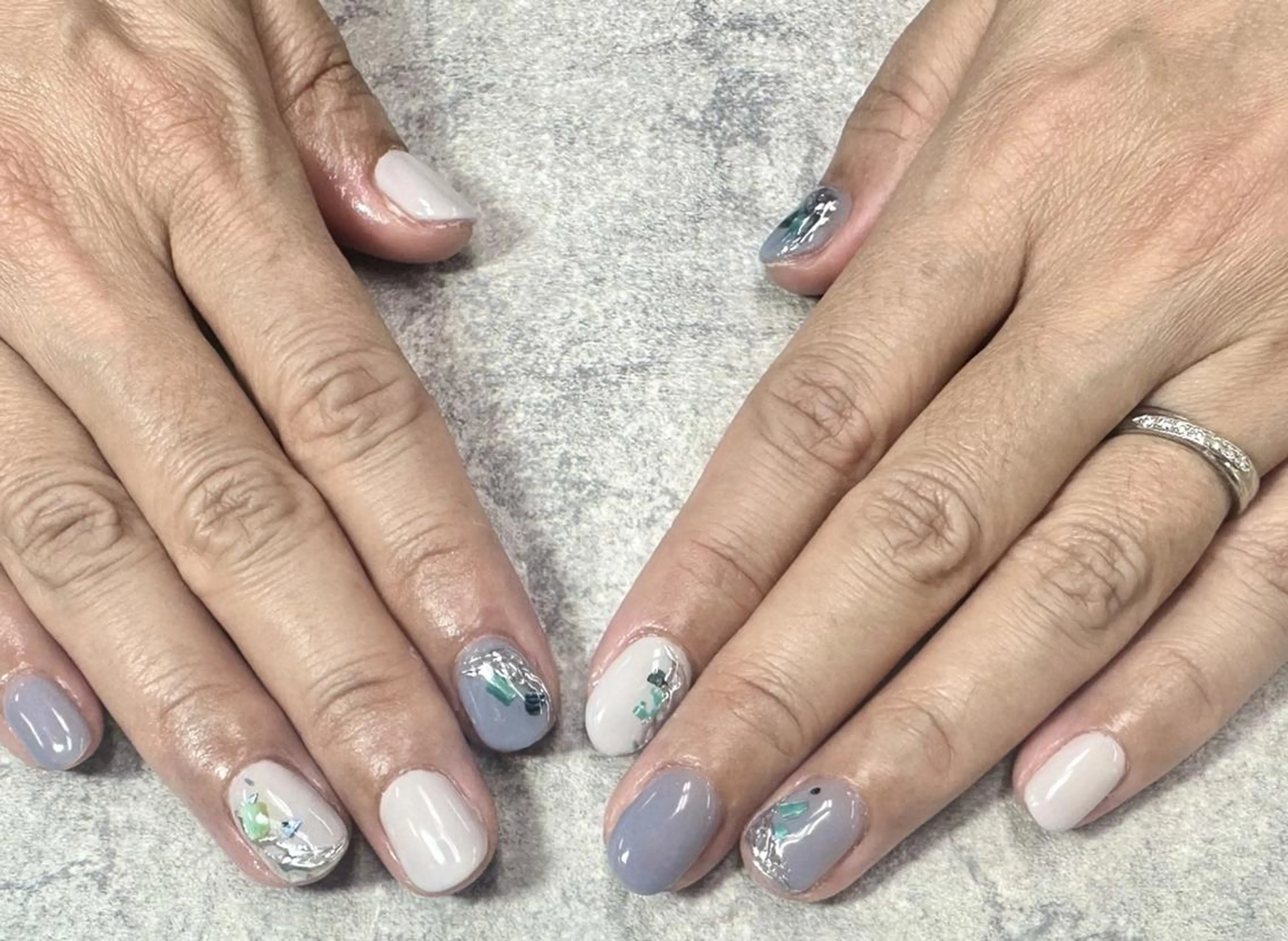 ネイル フットネイル フレンチネイル ジェルネイル ガラスフレンチ グラデーション ハンドネイル ハンドケア FASTNAIL PLUS 新宿店のネイルデザイン