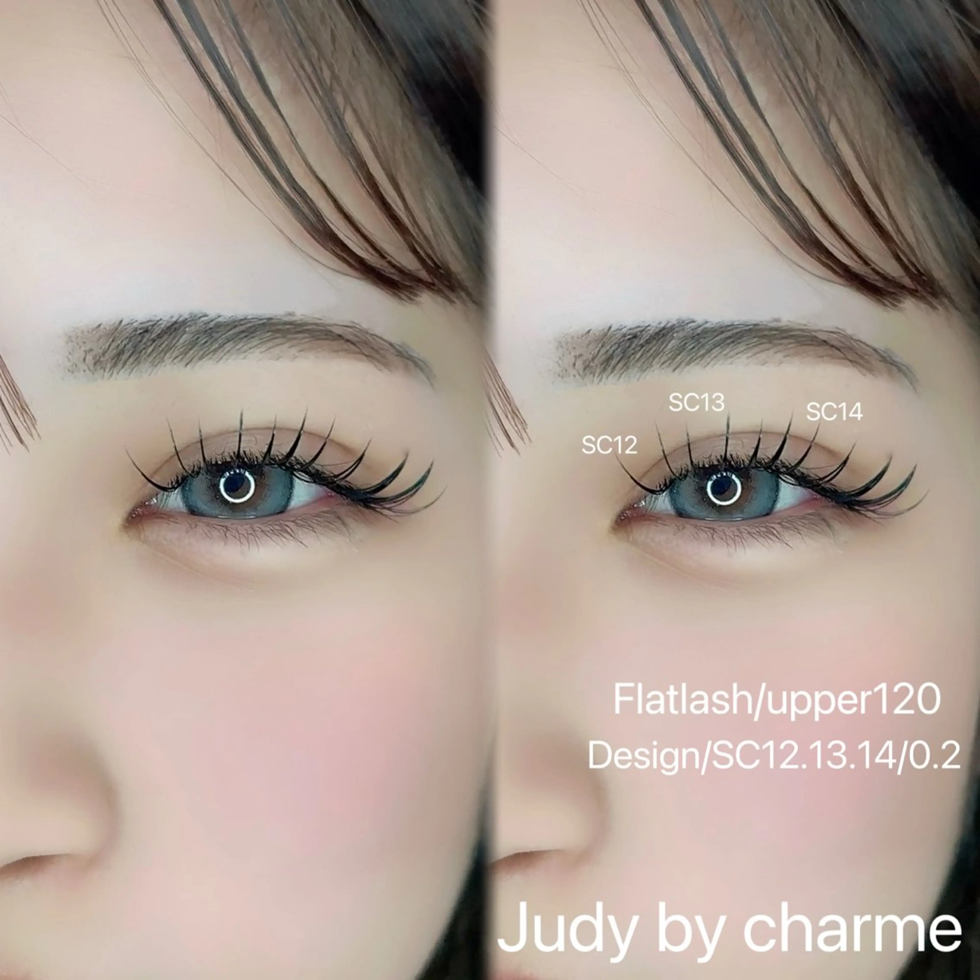 マツエク・マツパ 付け放題 フラットラッシュ パリジェンヌラッシュリフト アップワードラッシュ マツエク Judy by charmeのマツエク・マツパデザイン