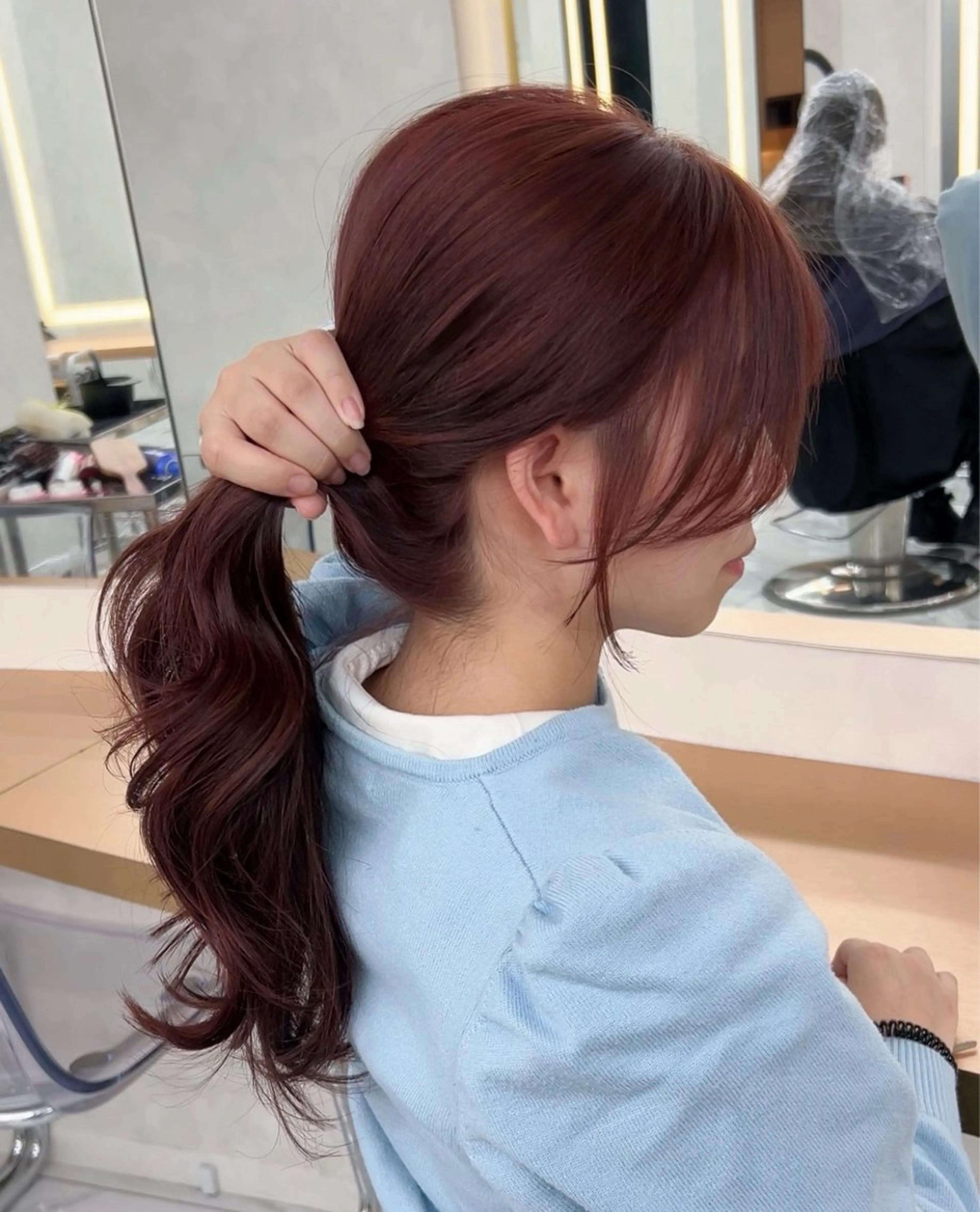 ロング カラー 𝑨𝑲𝑶 🍒/ 暖色カラーのヘアスタイル