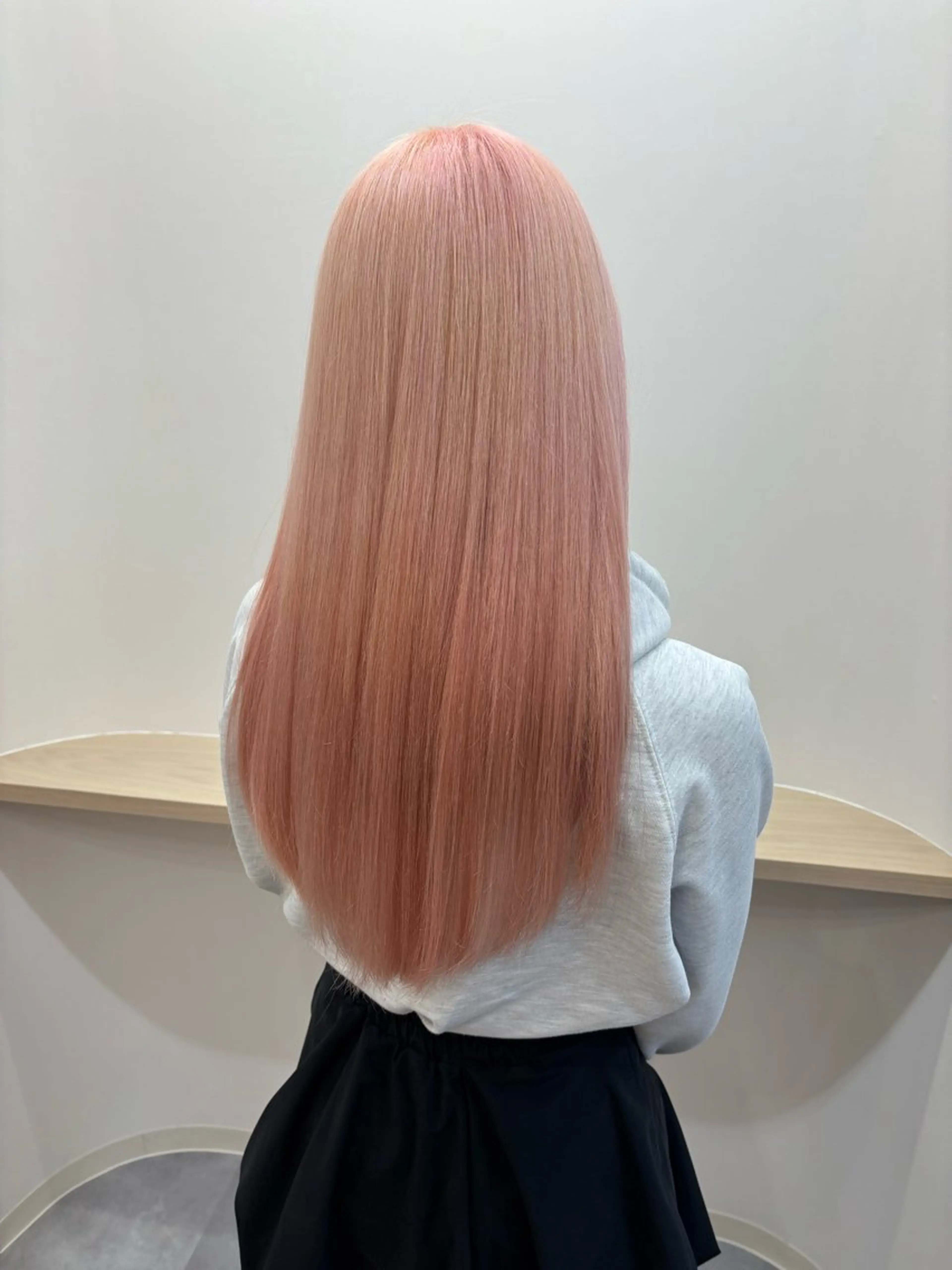 ロング ヘアカラー トリートメント と きのヘアスタイル