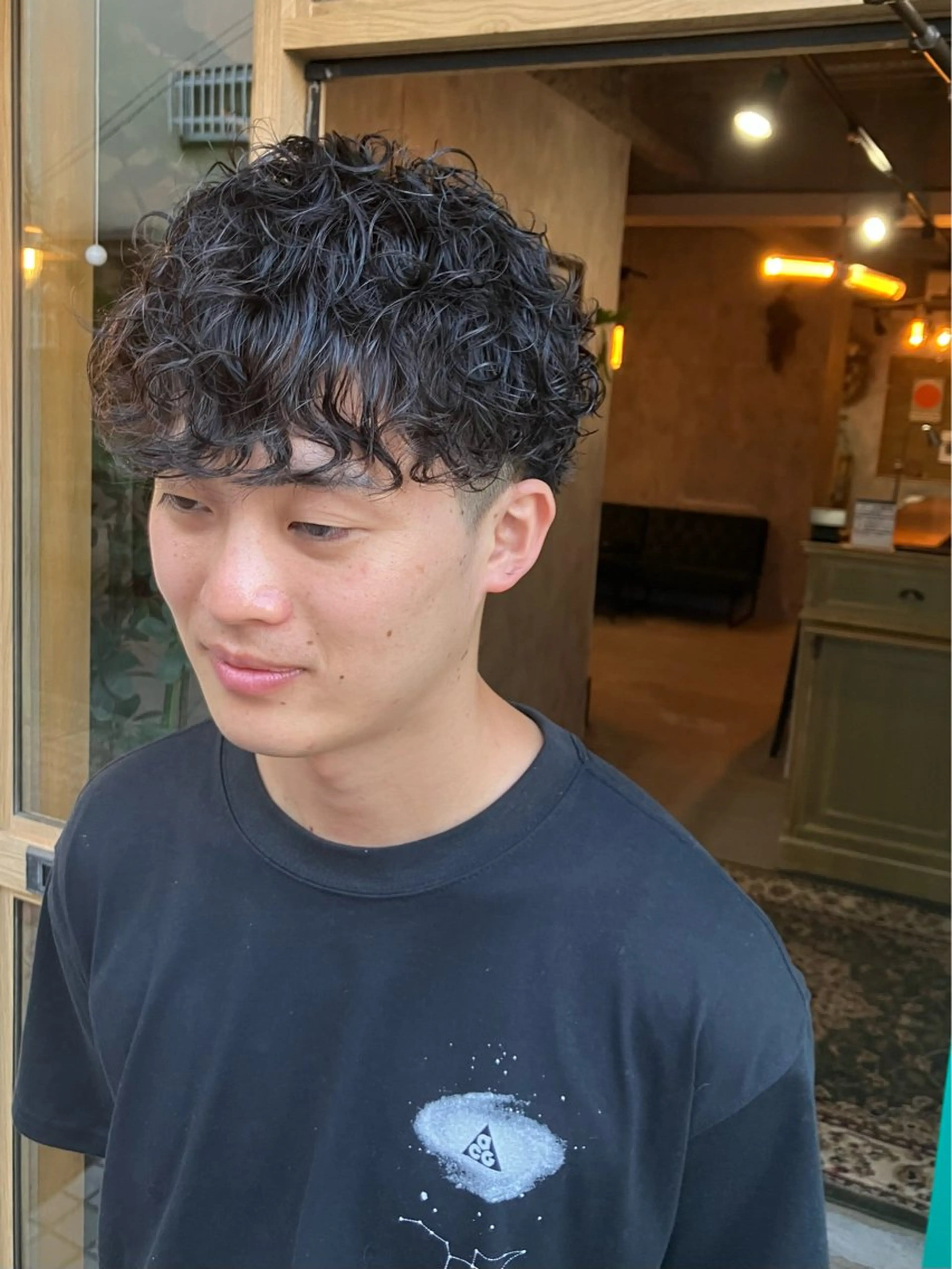 ショート パーマ メンズ マッシュ メンズパーマ 波巻きパーマ ショートヘア カット パーマ 🟦西荻窪メンズ特化 美容師🟦Yu-Jiのヘアスタイル