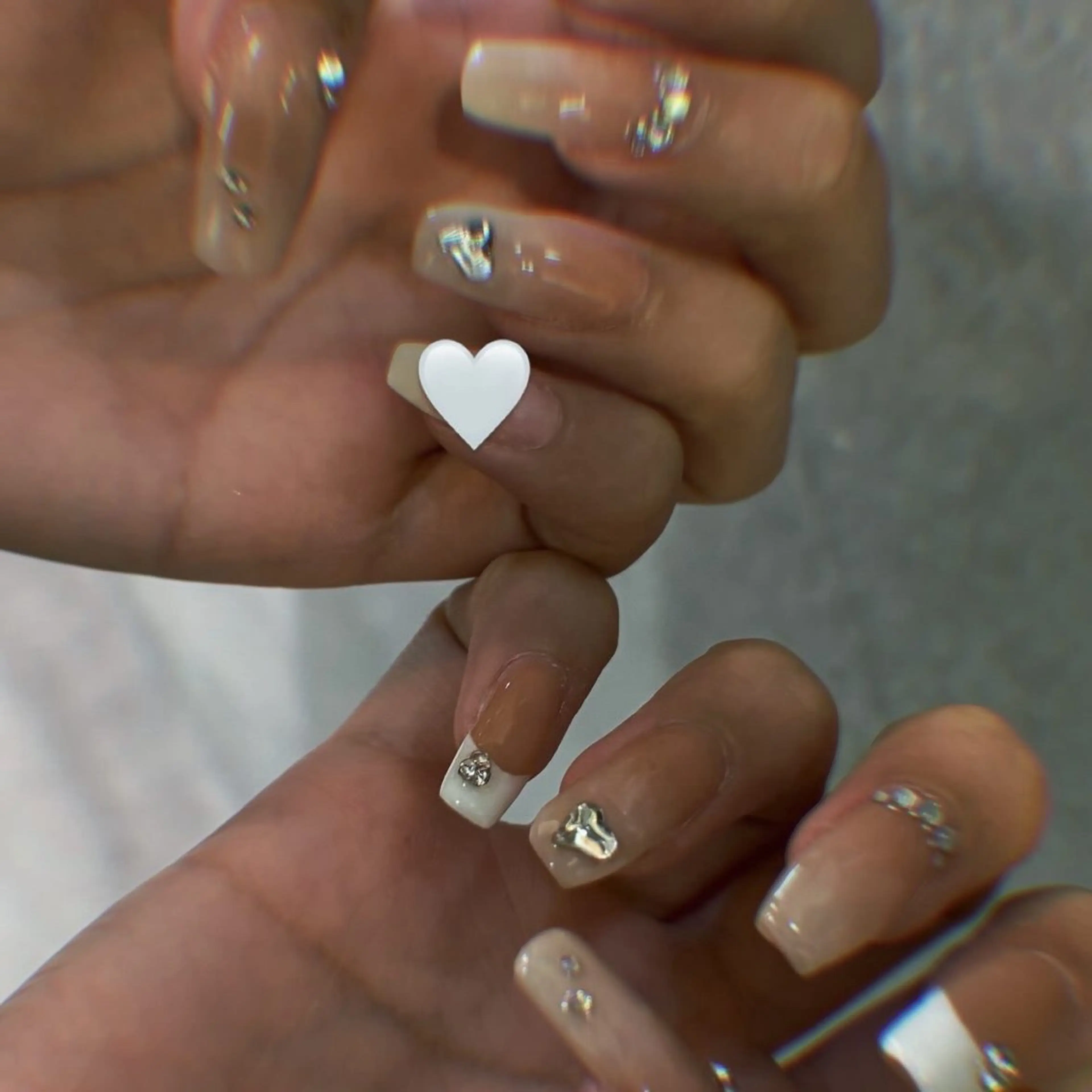 ネイル アートネイル 長さ出し フットネイル ハート キラキラネイル Vante梅田店所属・vante_aimi .パラジェル取扱店のネイルデザイン