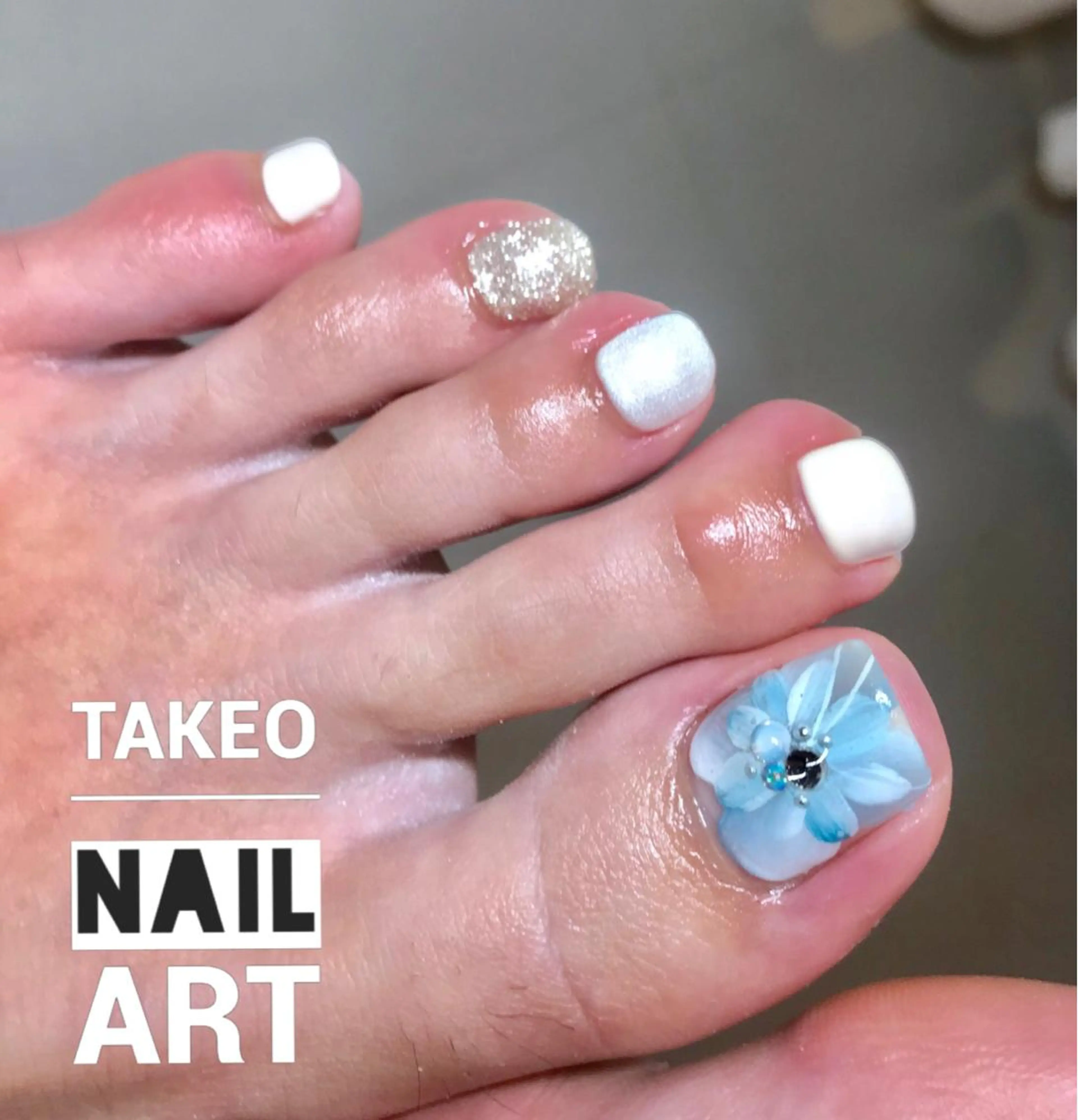 ショート パーマ ネイル フラワーネイル nail&eye Aoのマツエク・マツパデザイン