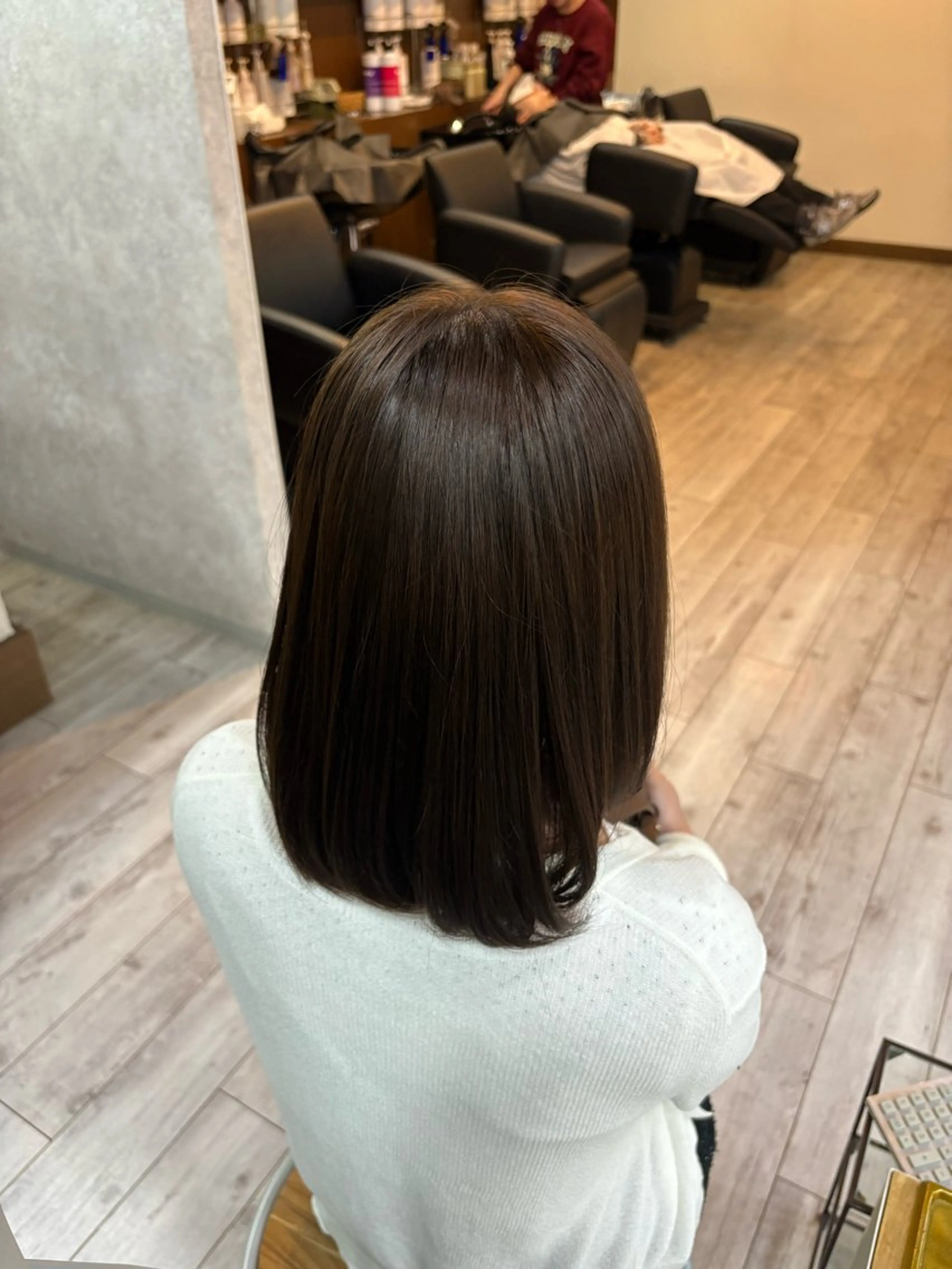 ミディアム カラー ヘアカラー なぎは/暗髪・ ナチュラルカラーのヘアスタイル