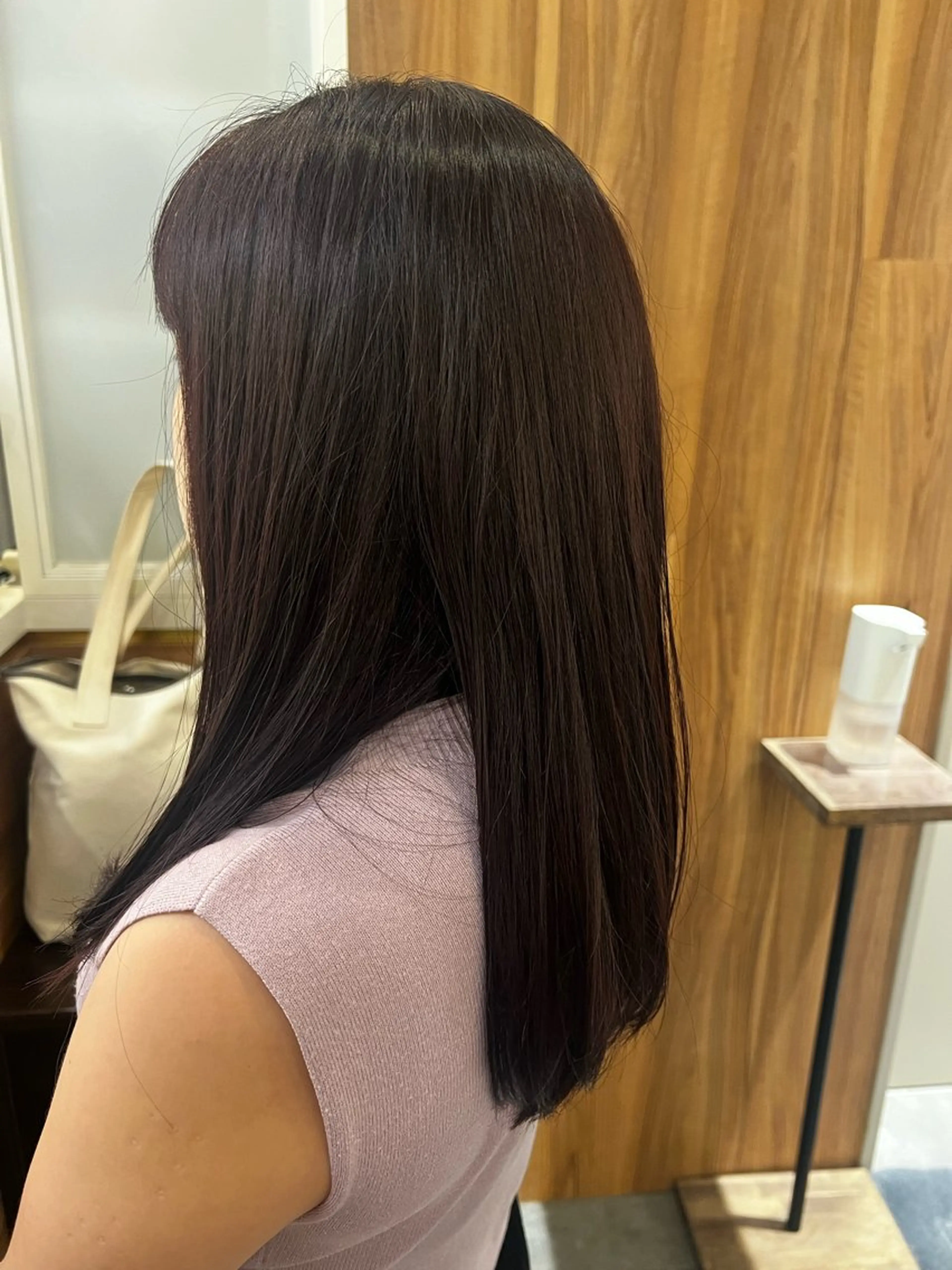 セミロング カラー 透明感カラー トーンアップ🦢 ユメのヘアスタイル