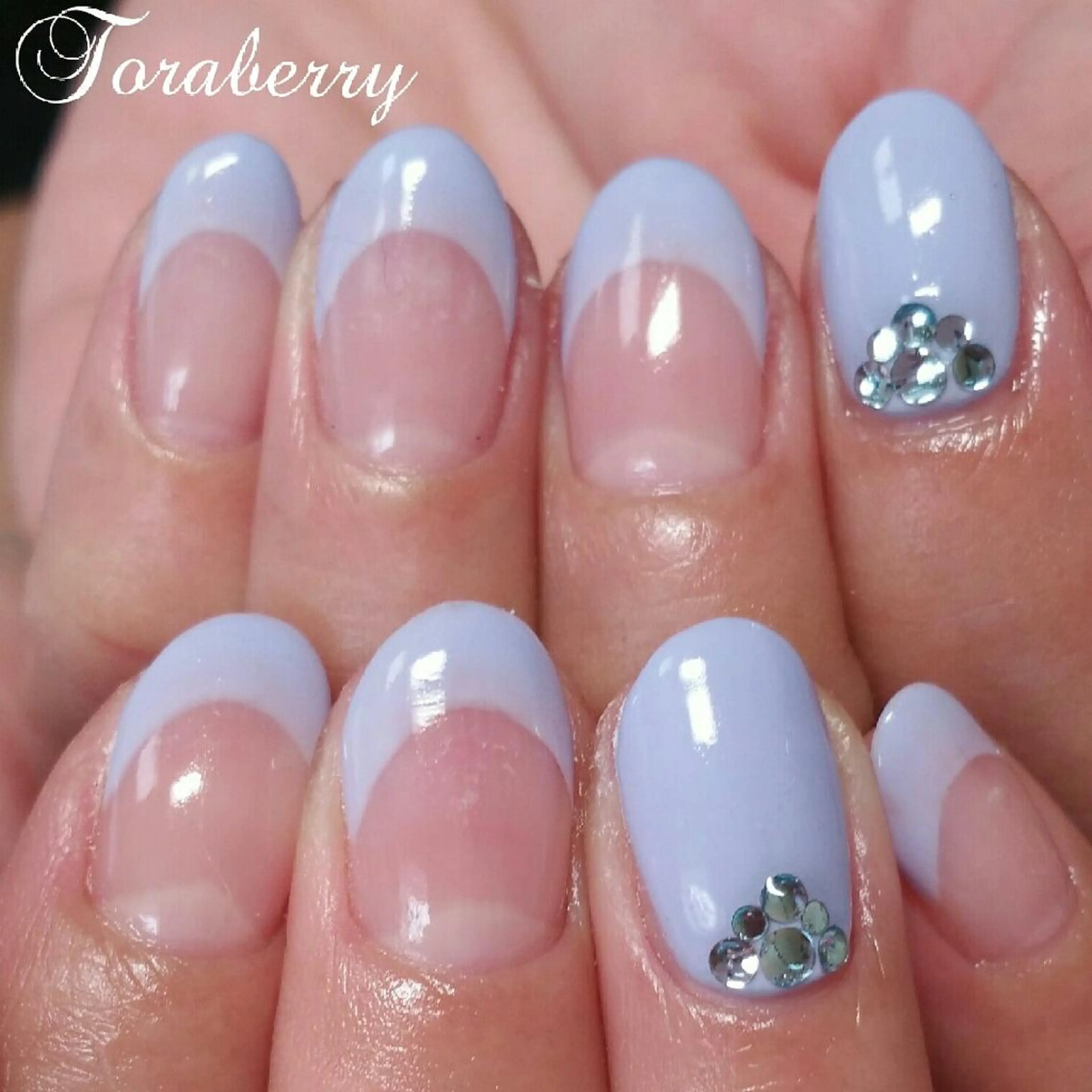 ネイル パープル ハンドネイル ネイリスト なつみのネイルデザイン