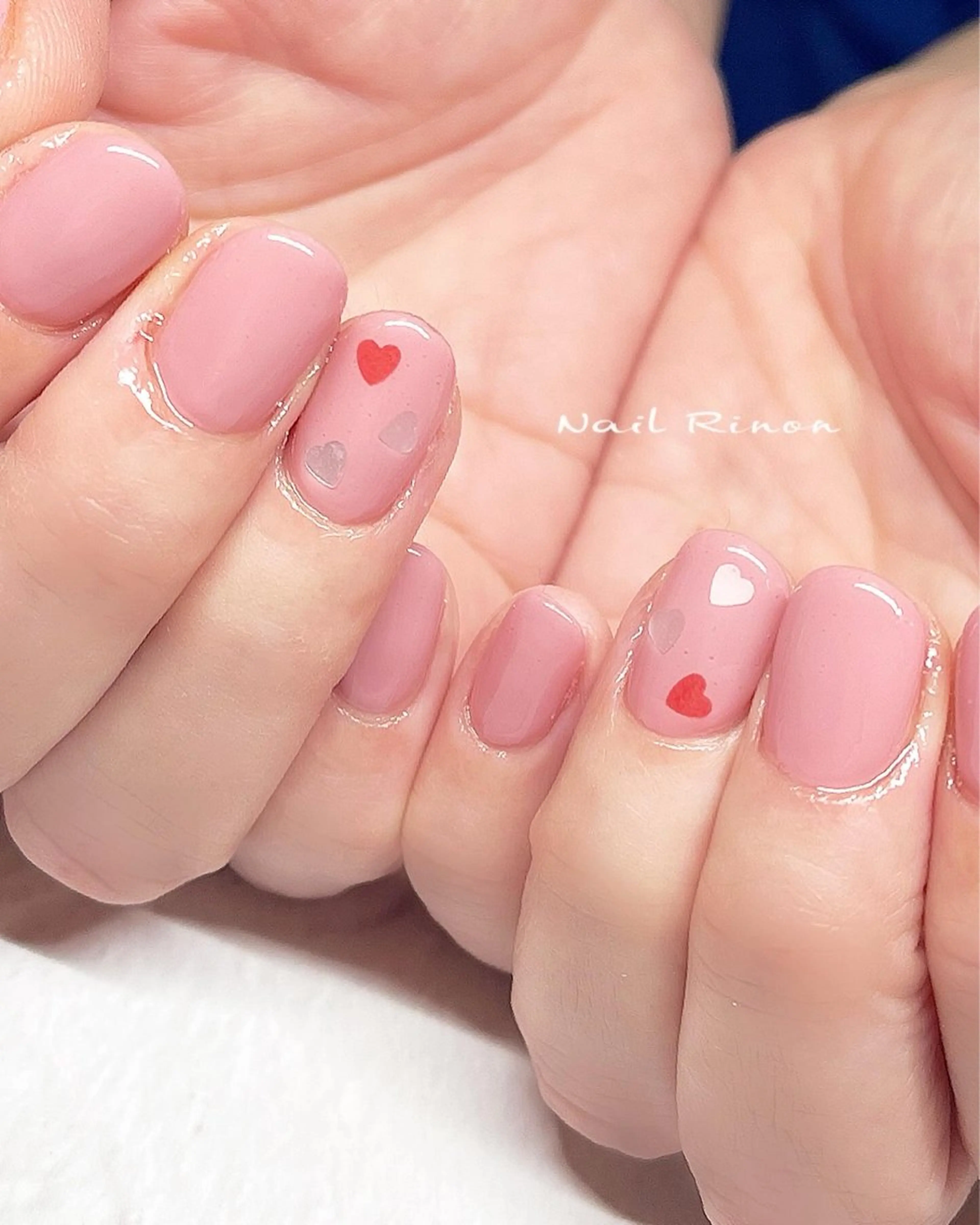 ネイル バレンタイン ハンドネイル Nail Rinonのネイルデザイン