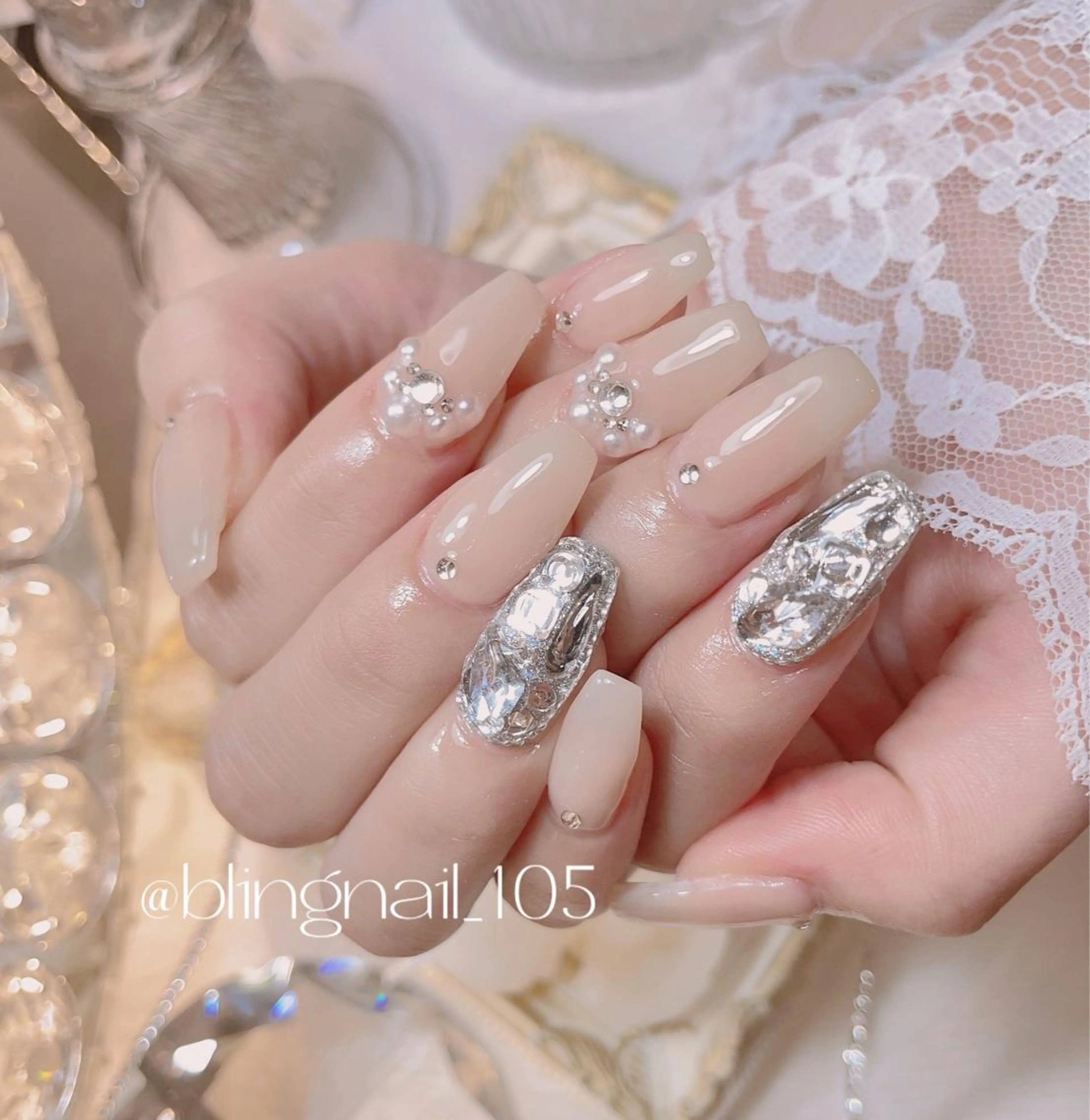 ネイル 23時まで❤︎韓国、 ワンホンネイルのネイルデザイン