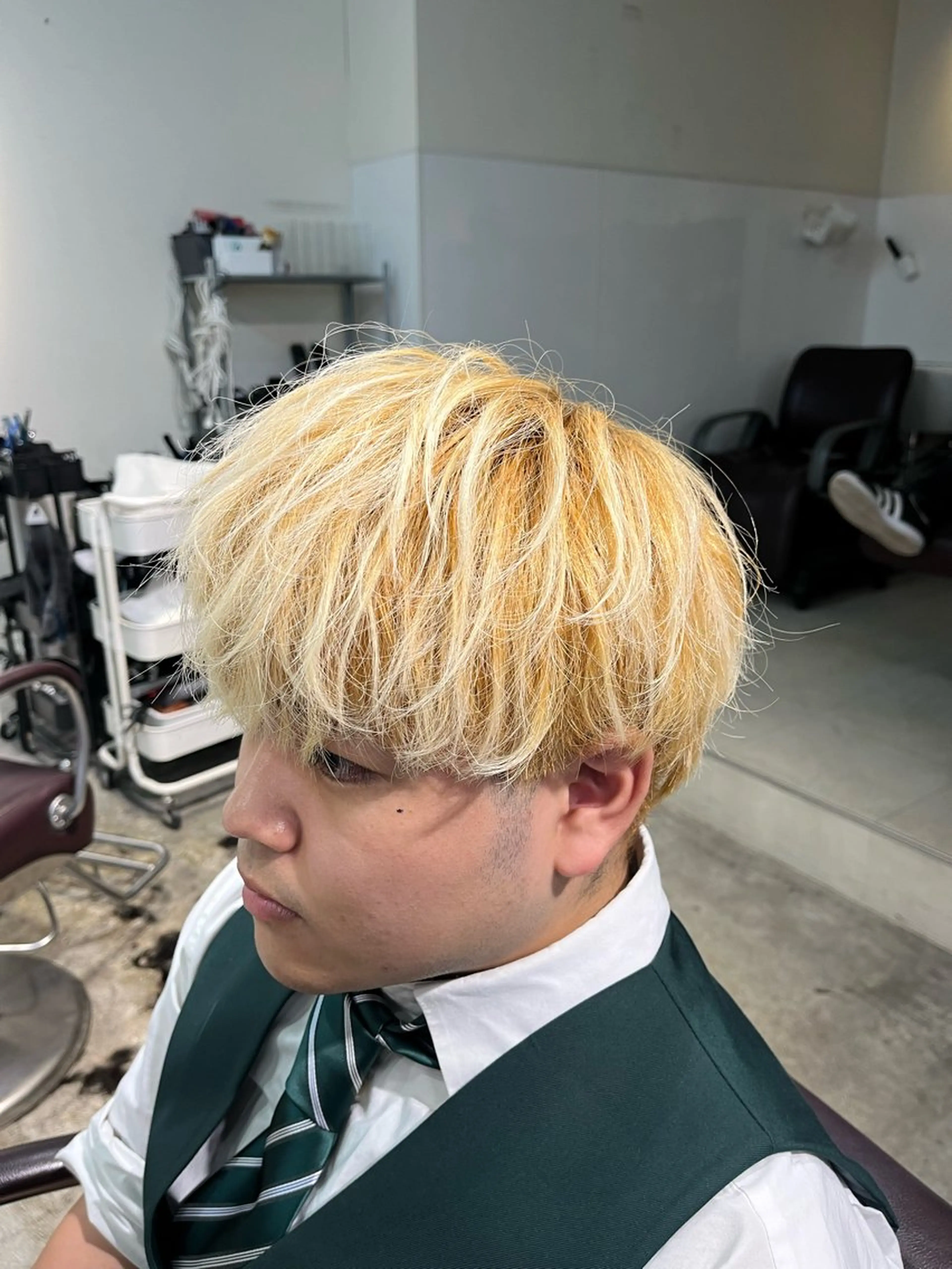 メンズ ヘアセット フェザーパーマ🌙 毛流れ yuzukiのヘアスタイル