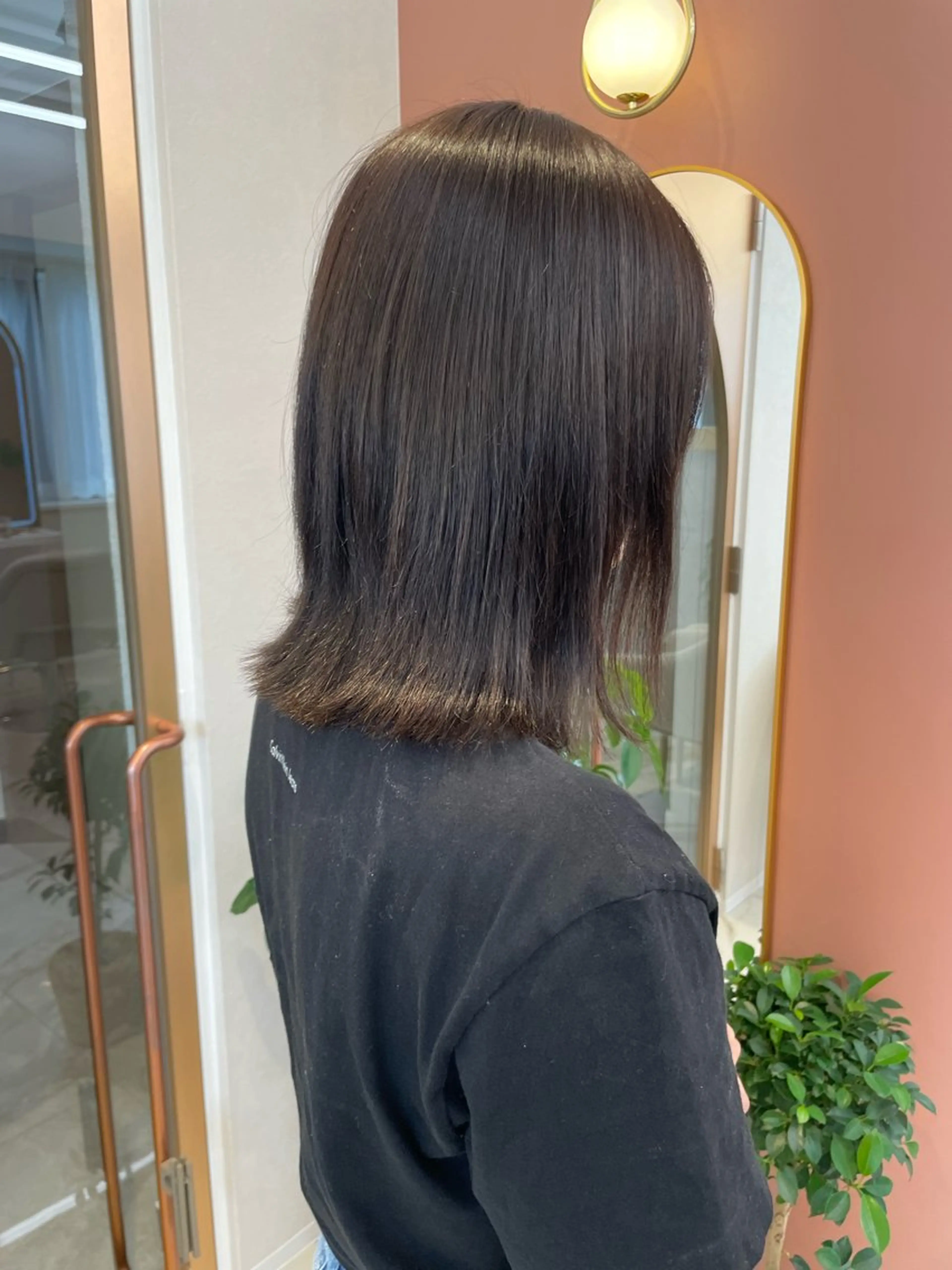 透明感カラー➕超音波艶感トリートメントの写真