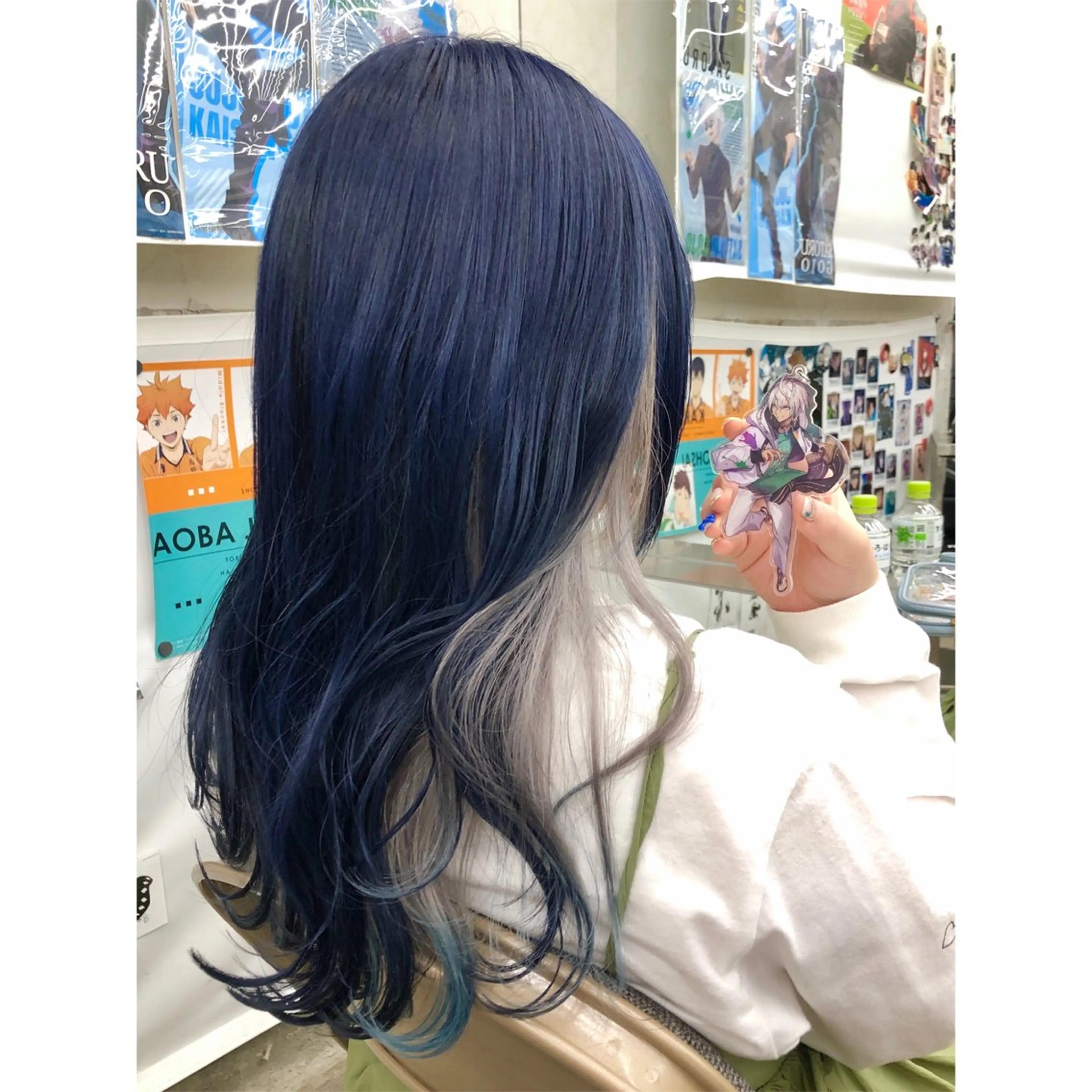 セミロング カラー 推しカラー✨ オタク美容師ユウカのヘアスタイル