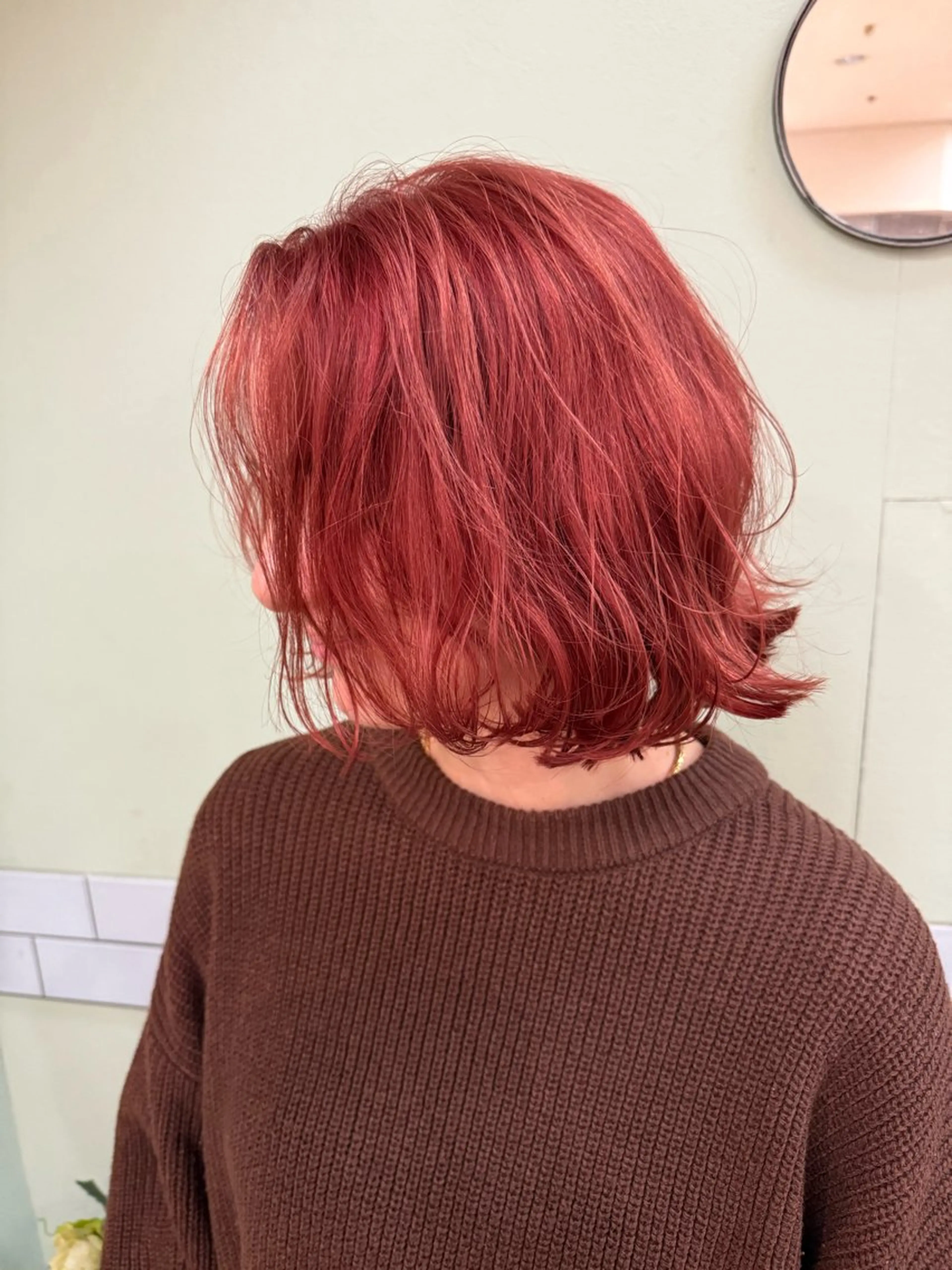 ショート カラー カット ヘアカラー トリートメント 顔周りレイヤー カット❄️石川瑠青のヘアスタイル