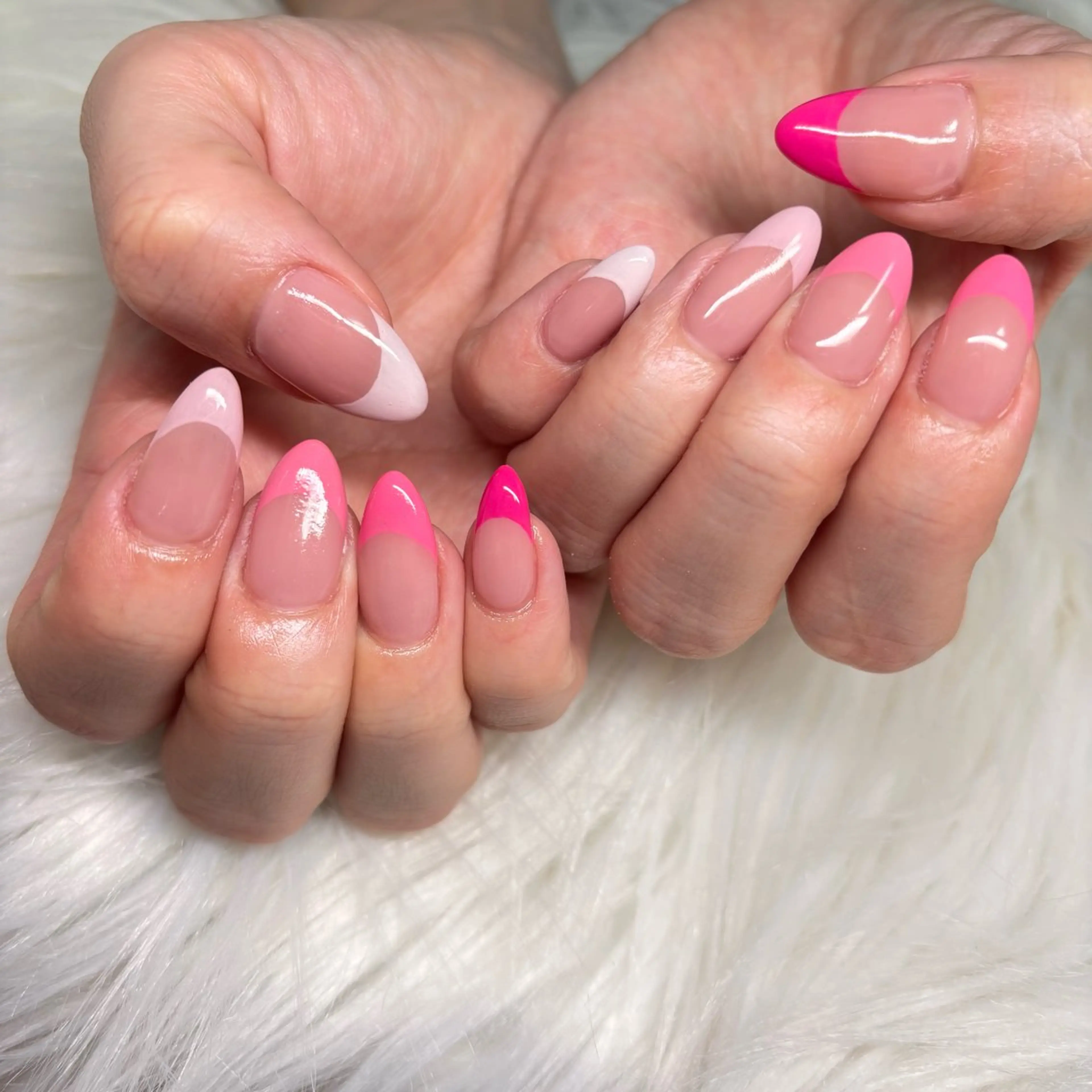 ネイル ピンク ハンドネイル RE💟N.NAIL ラテン系お姉さんのネイルデザイン