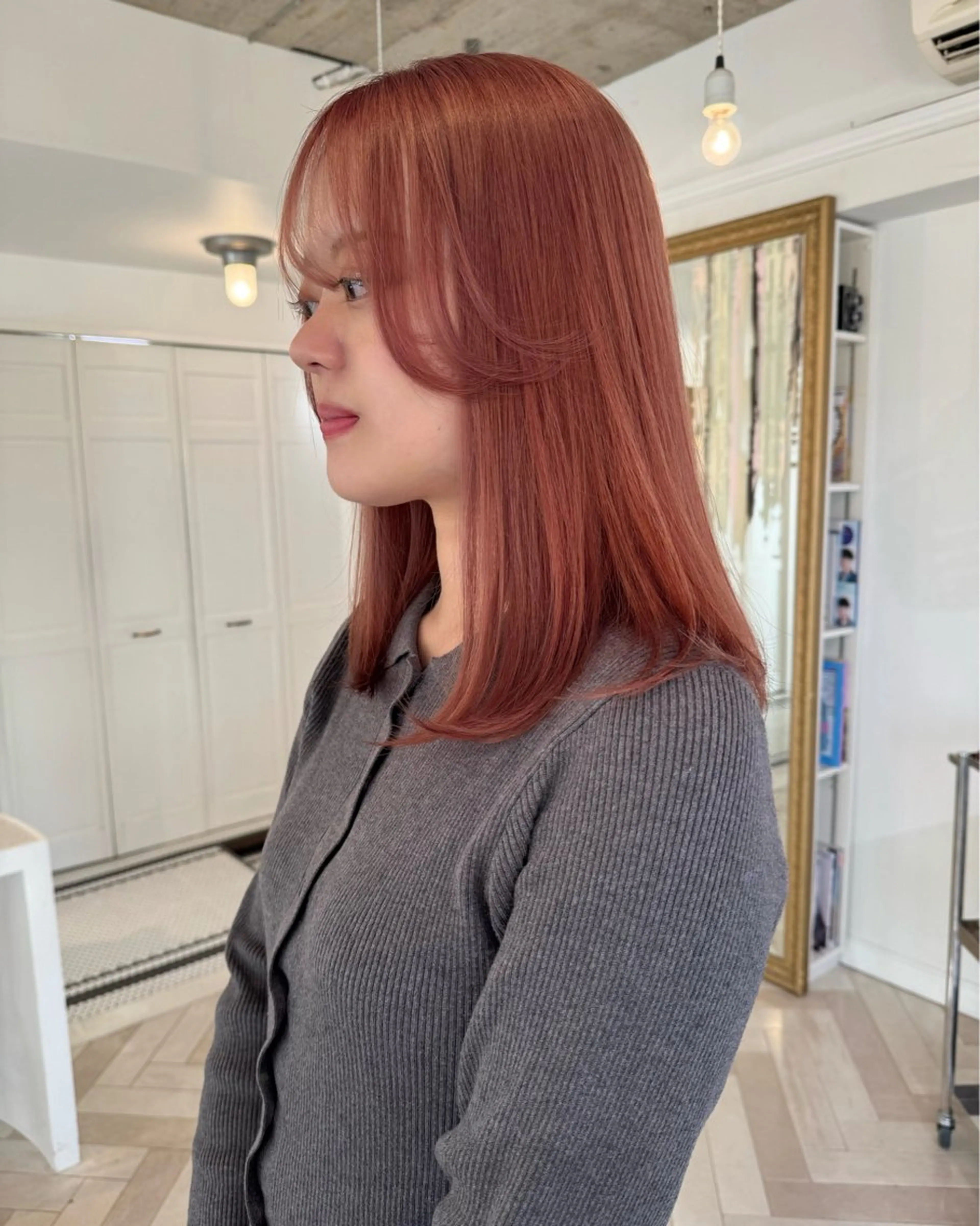 カラー ヘアカラー ブリーチカラー🎀 韓国風/寺門美優のヘアスタイル