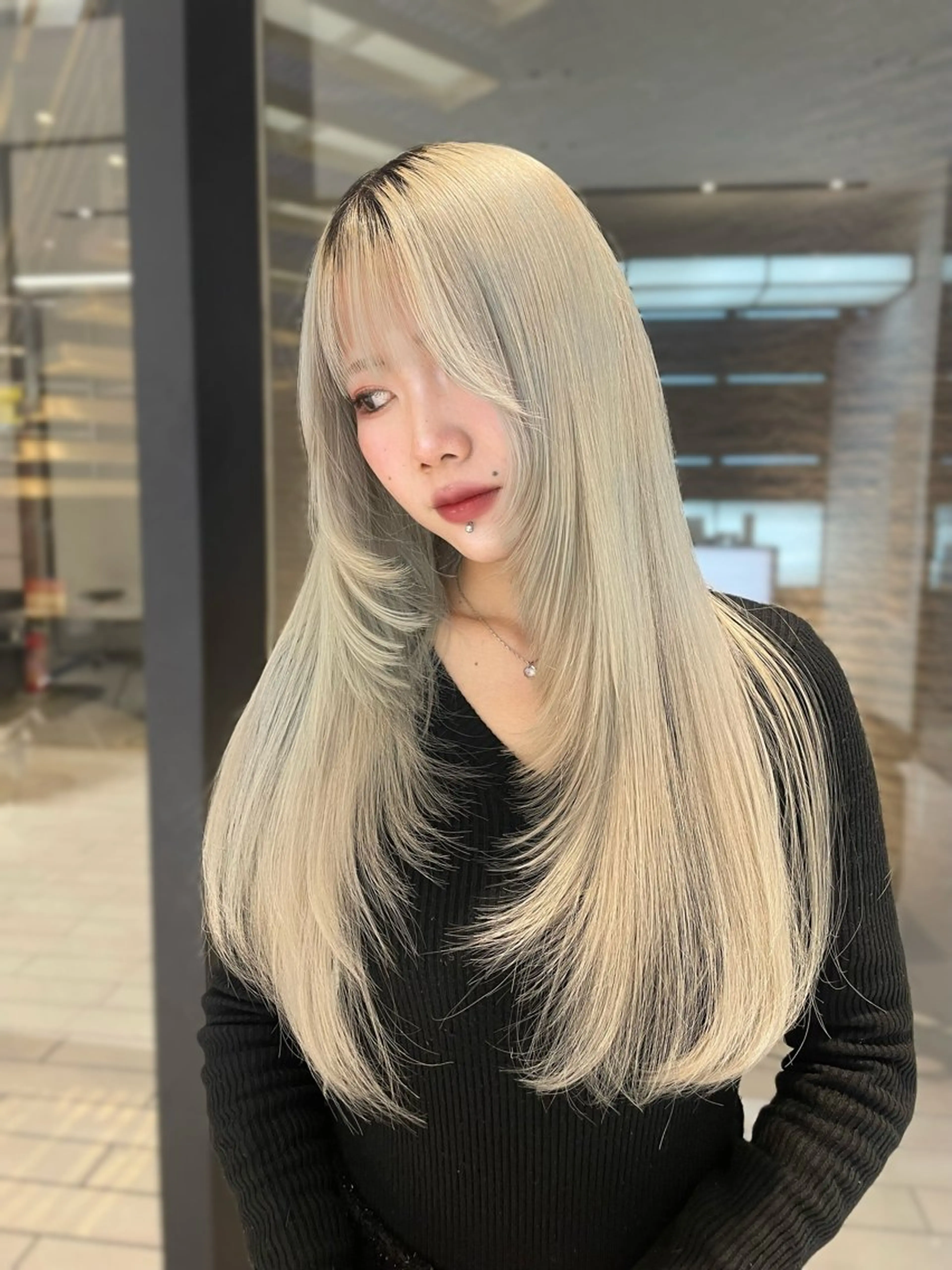 ロング ハイレイヤー レイヤーカット ロング カット keen 吉祥寺所属・【韓国❤️海外ヘア】 AYAKAのヘアスタイル