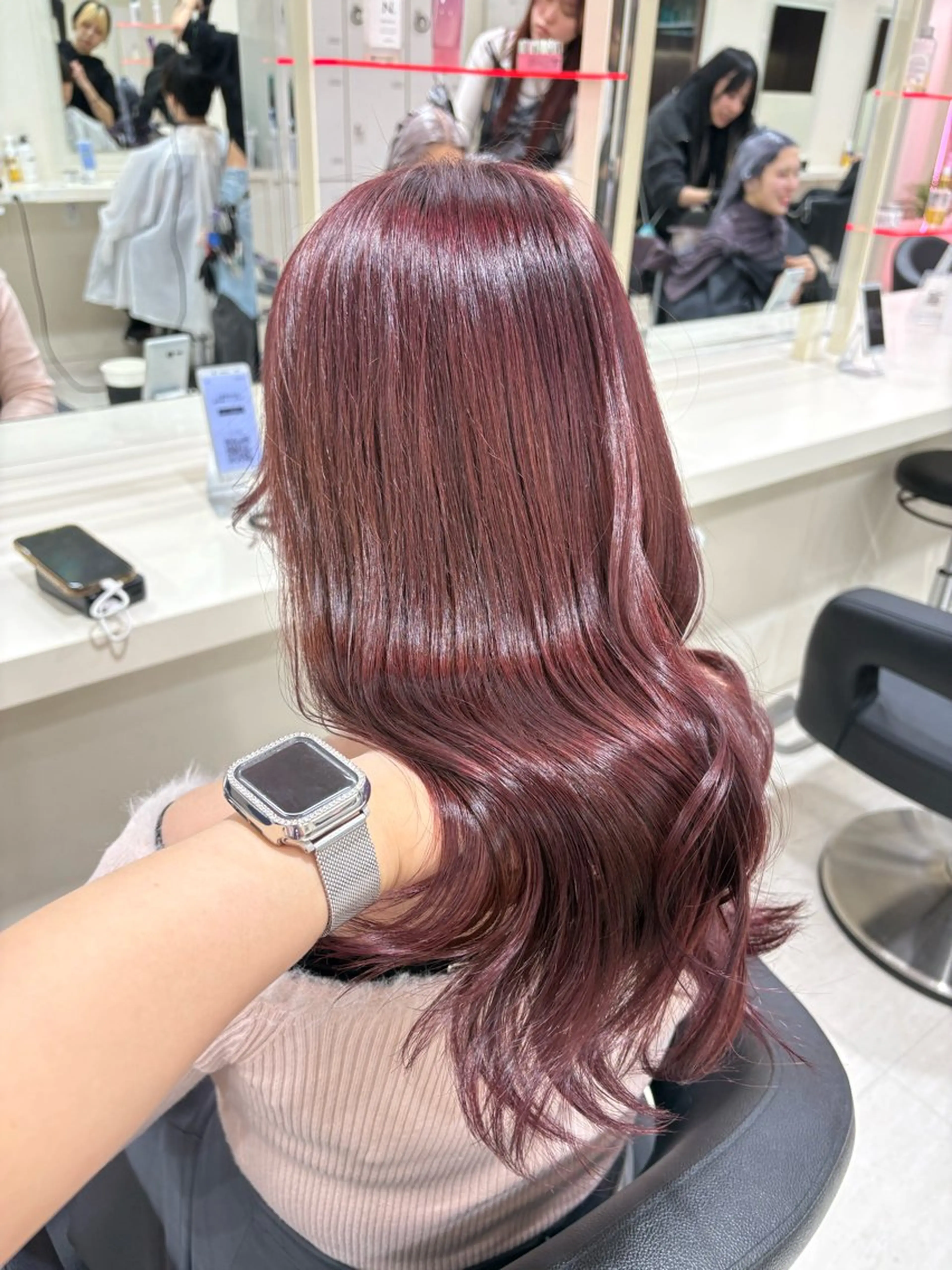 ミディアム カラー ヘアカラー 💟RINNA 艶カラー💟のヘアスタイル