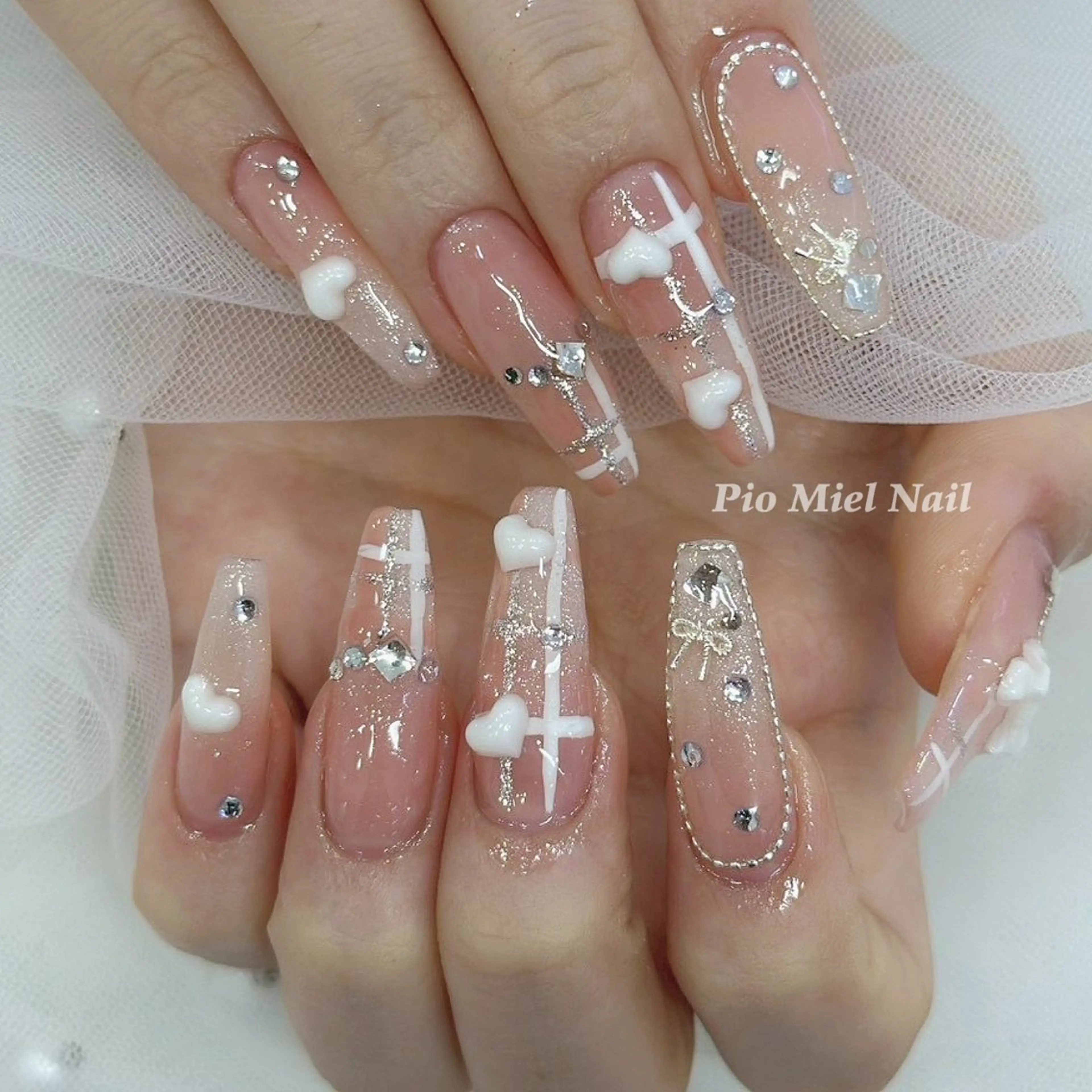 ネイル フレンチネイル 韓国ネイル マグネットネイル ニュアンスネイル ワンカラーネイル ハンドネイル Pio Mielのネイルデザイン