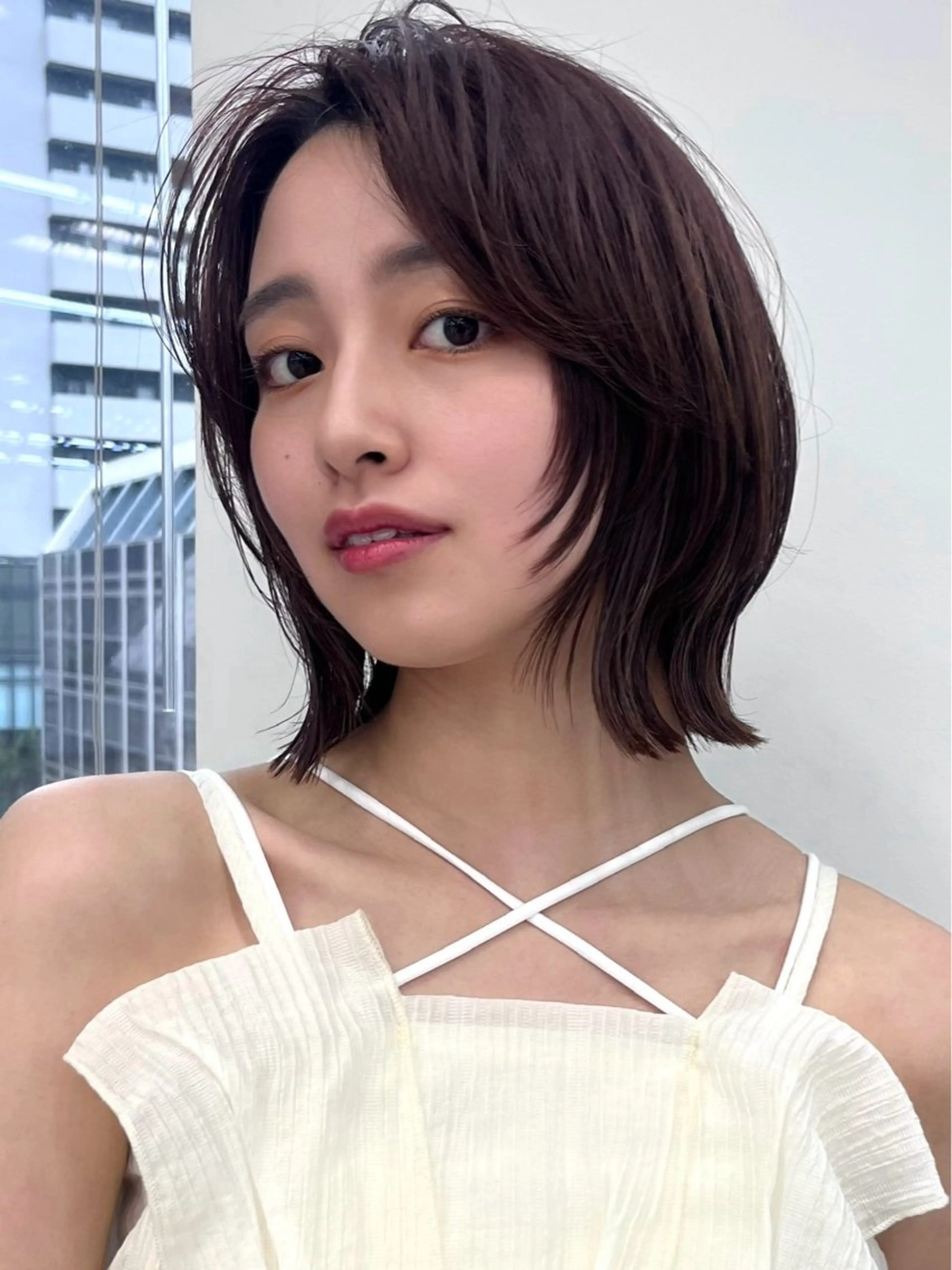 セミロング 顔まわり/ボブウルフ 🤍愛唯(めい)のヘアスタイル