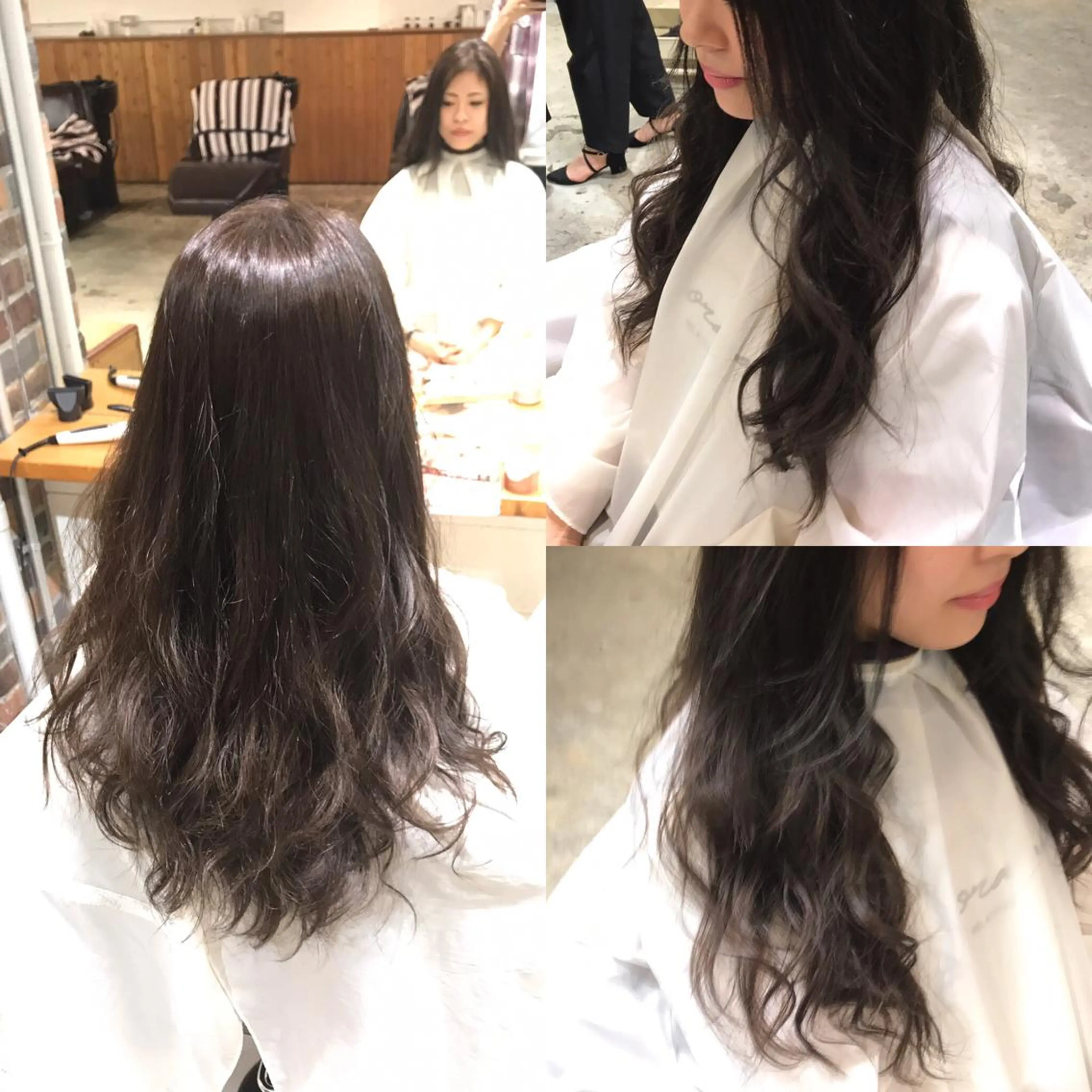 ロング カラー パーマ ヘアアレンジ メンズ キッズ 子どものヘアアレンジ メンズハイライト グラデーションカラー グレージュ ハイライトカラー Forest. -髪質改善-のヘアスタイル