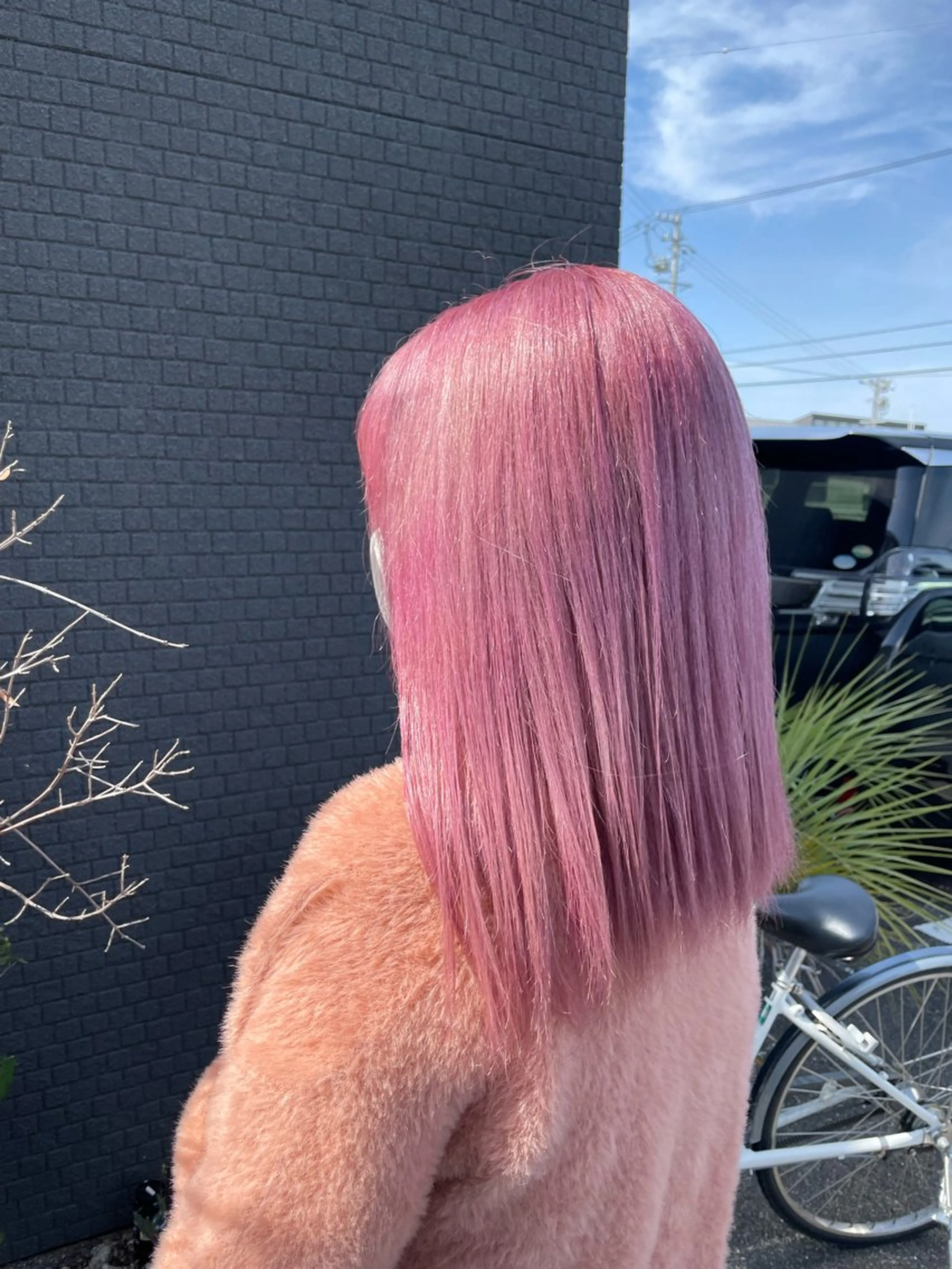 ミディアム カラー ピンクカラー 透明感/艶髪カラー/ 韓国/rinaのヘアスタイル