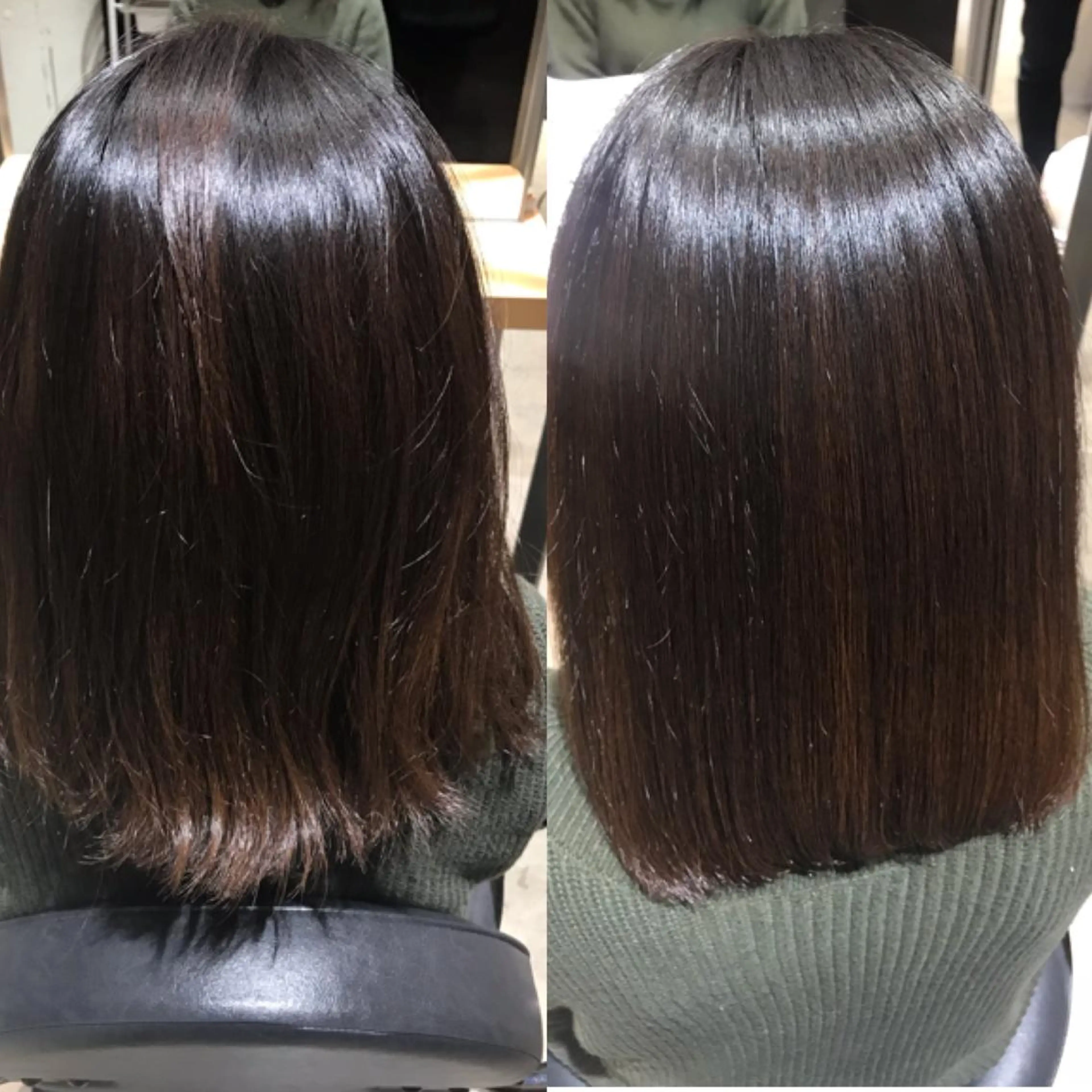 ミディアム パーマ 濱岡 恭子のヘアスタイル