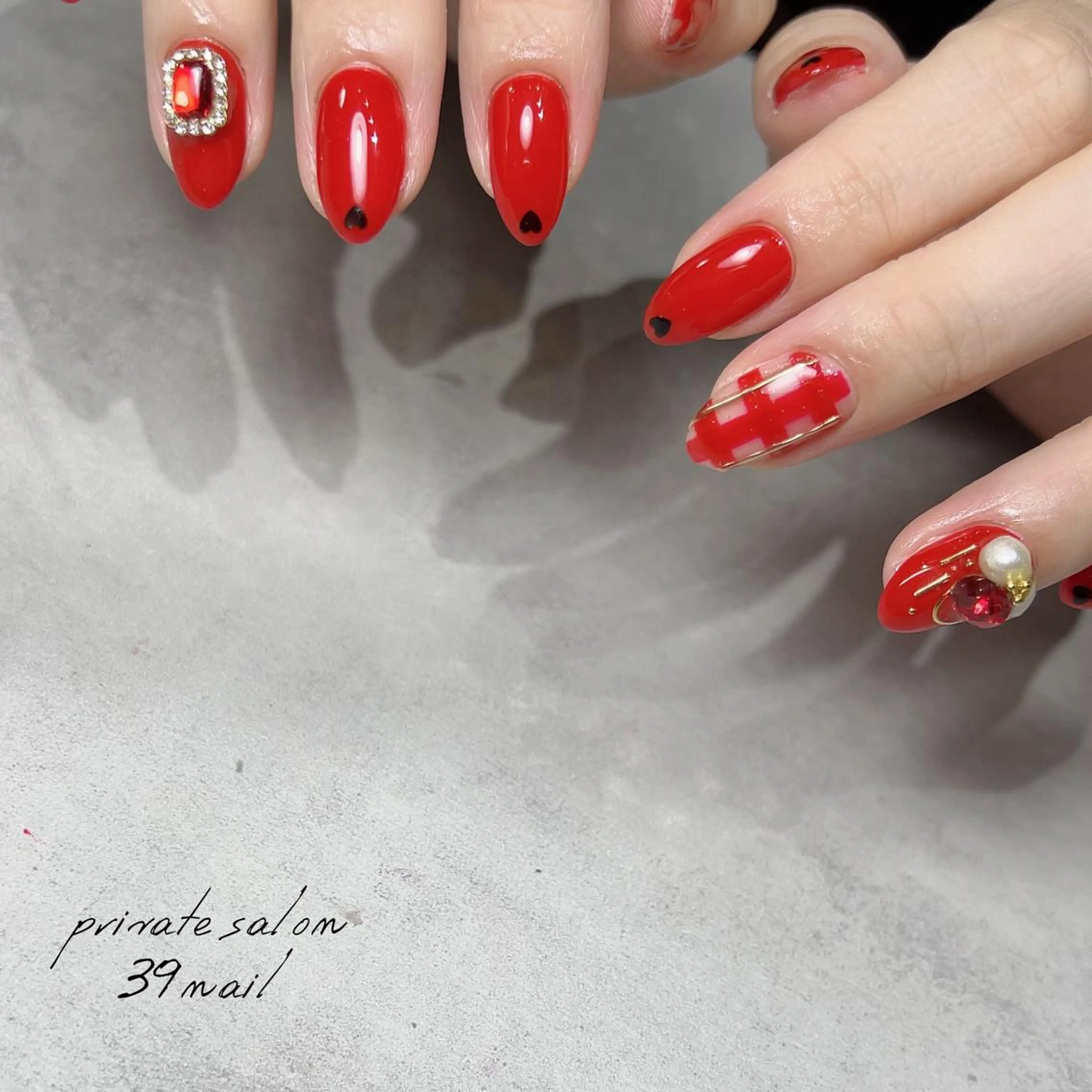 ミディアム ネイル ハンドネイル 京橋 【39nail】のネイルデザイン